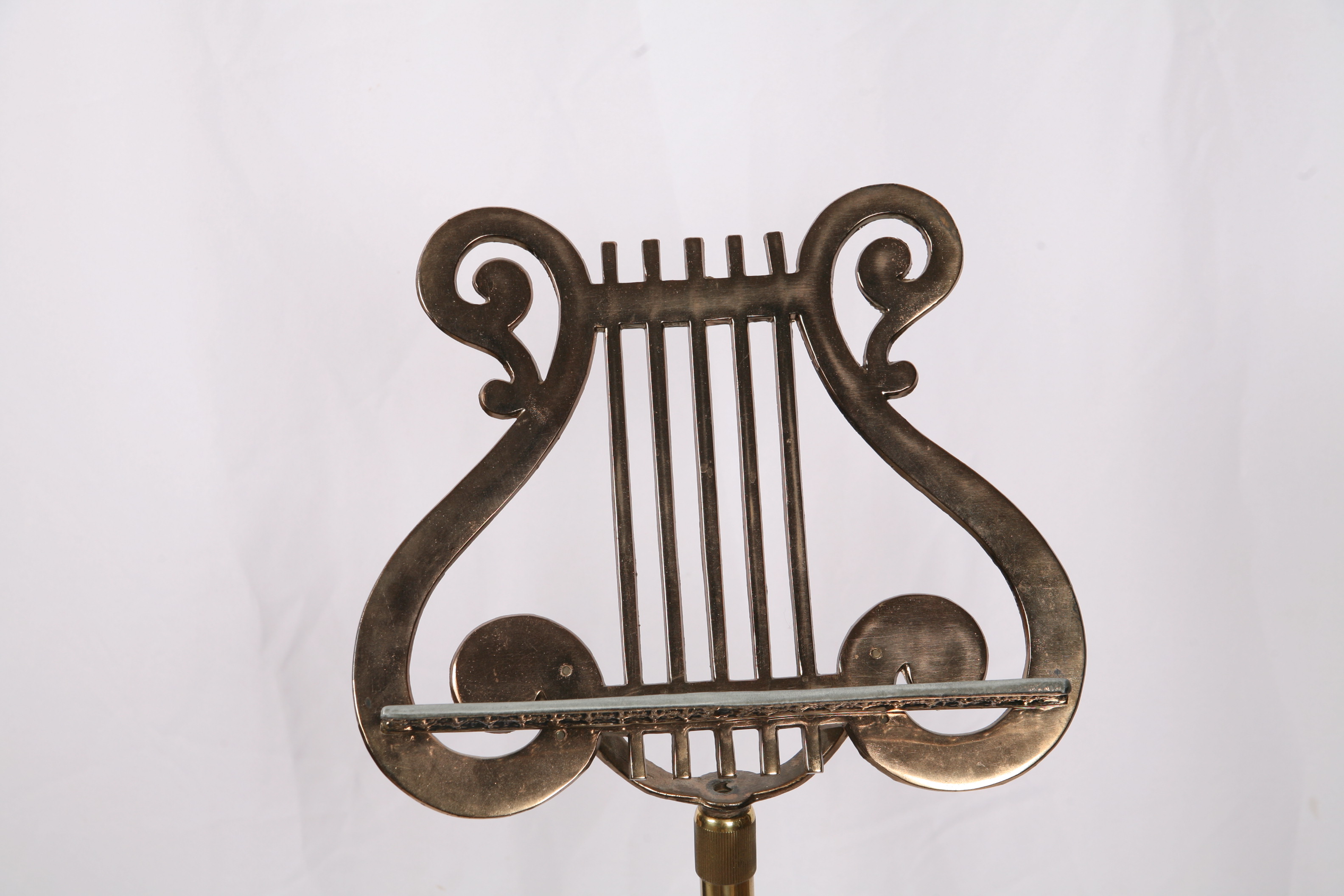 Brass Lyre-Shaped Sheet Music Stand
