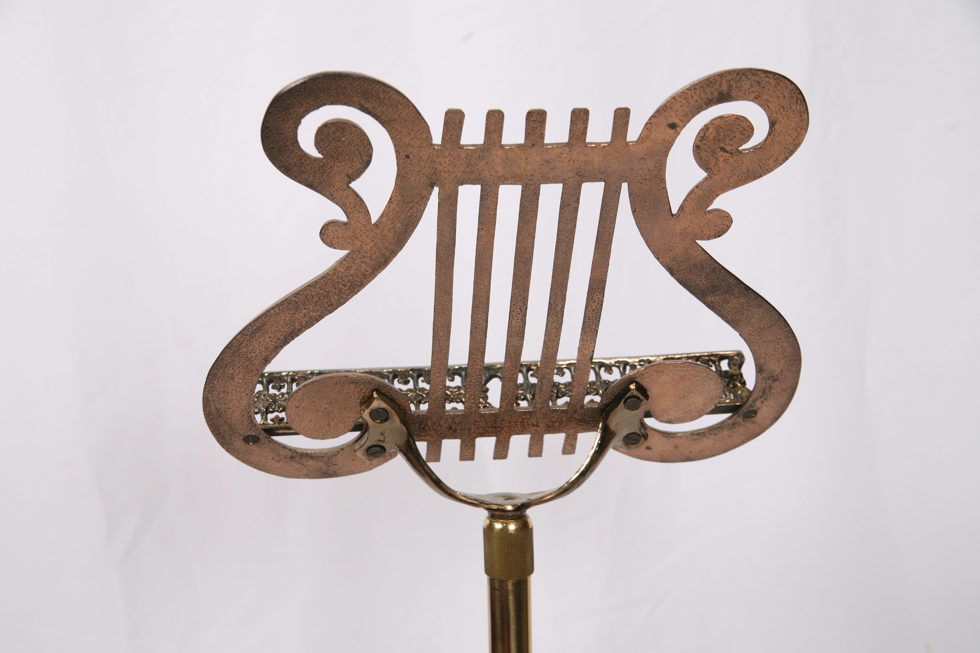 Brass Lyre-Shaped Sheet Music Stand