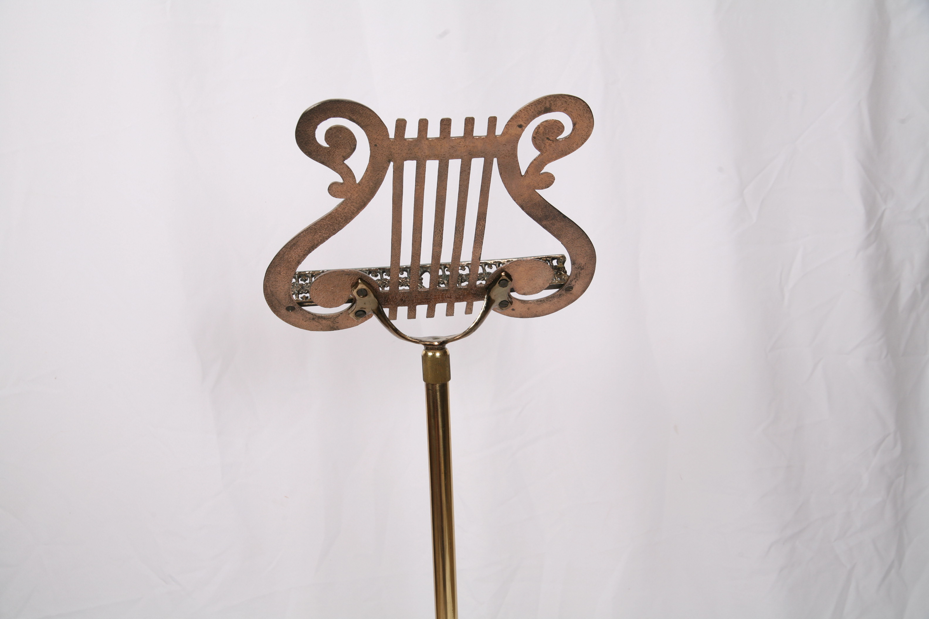 Brass Lyre-Shaped Sheet Music Stand