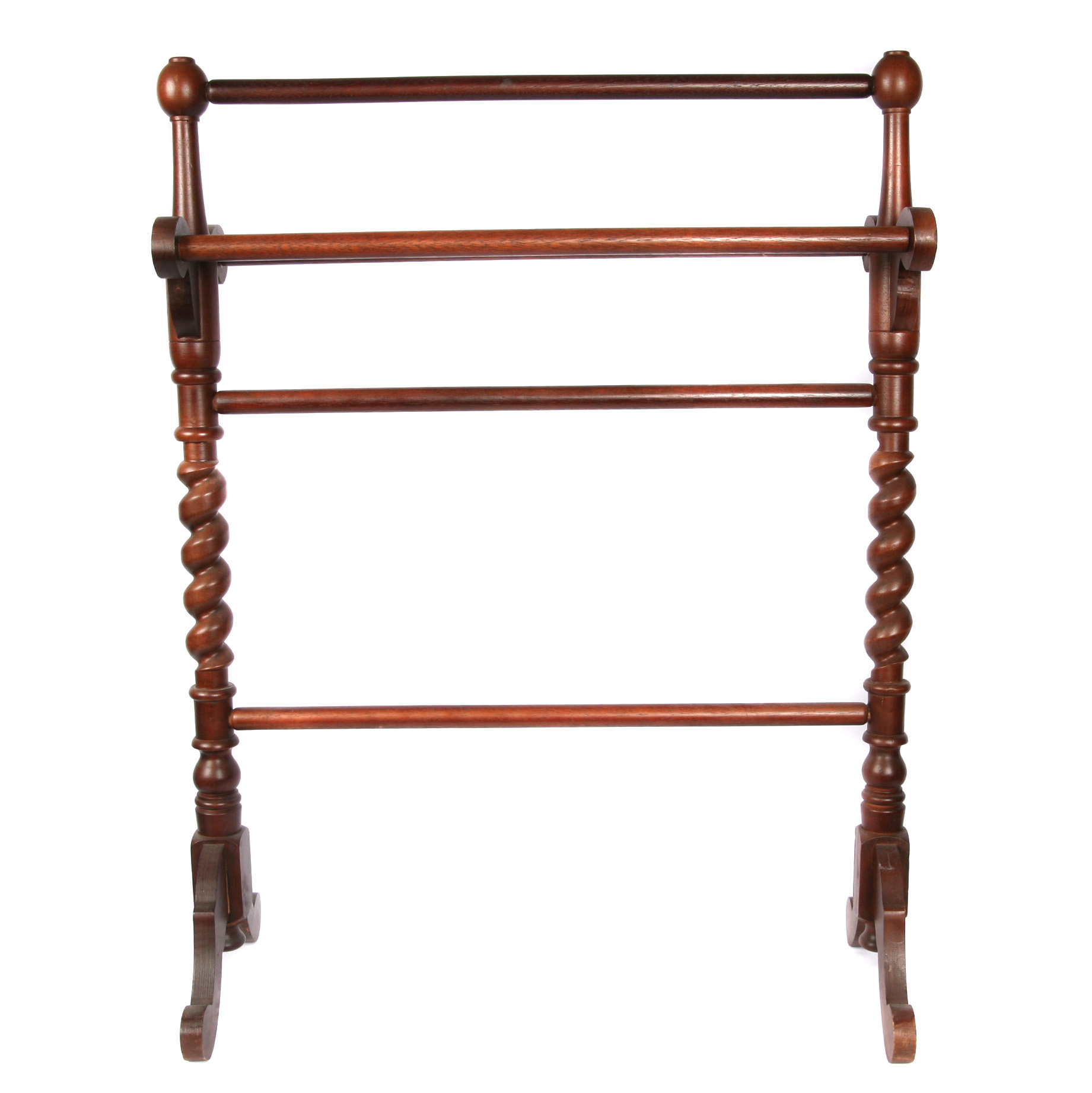 Wooden Quilt Rack with Twisted Legs