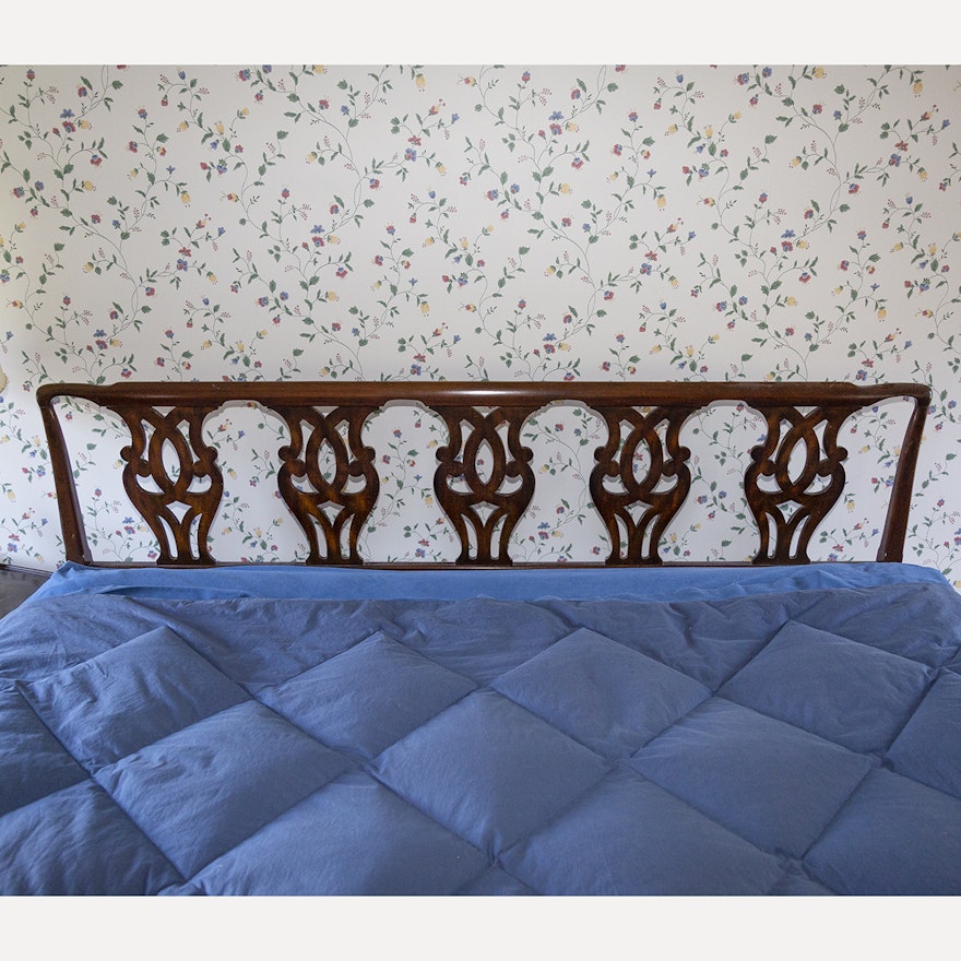 Vintage Chippendale Style King-Sized Headboard