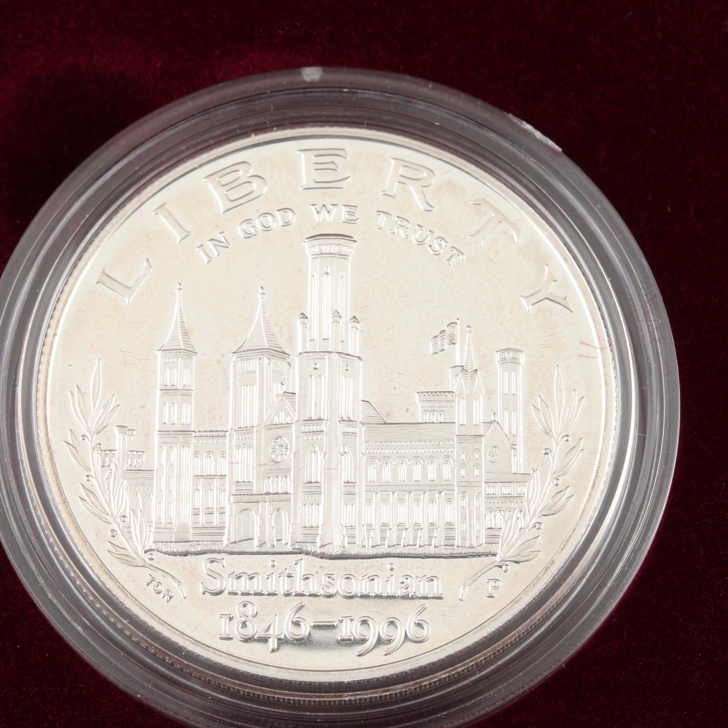 Smithsonian Institution 150th Anniversary Commemorative Gold and Silver Coin Set