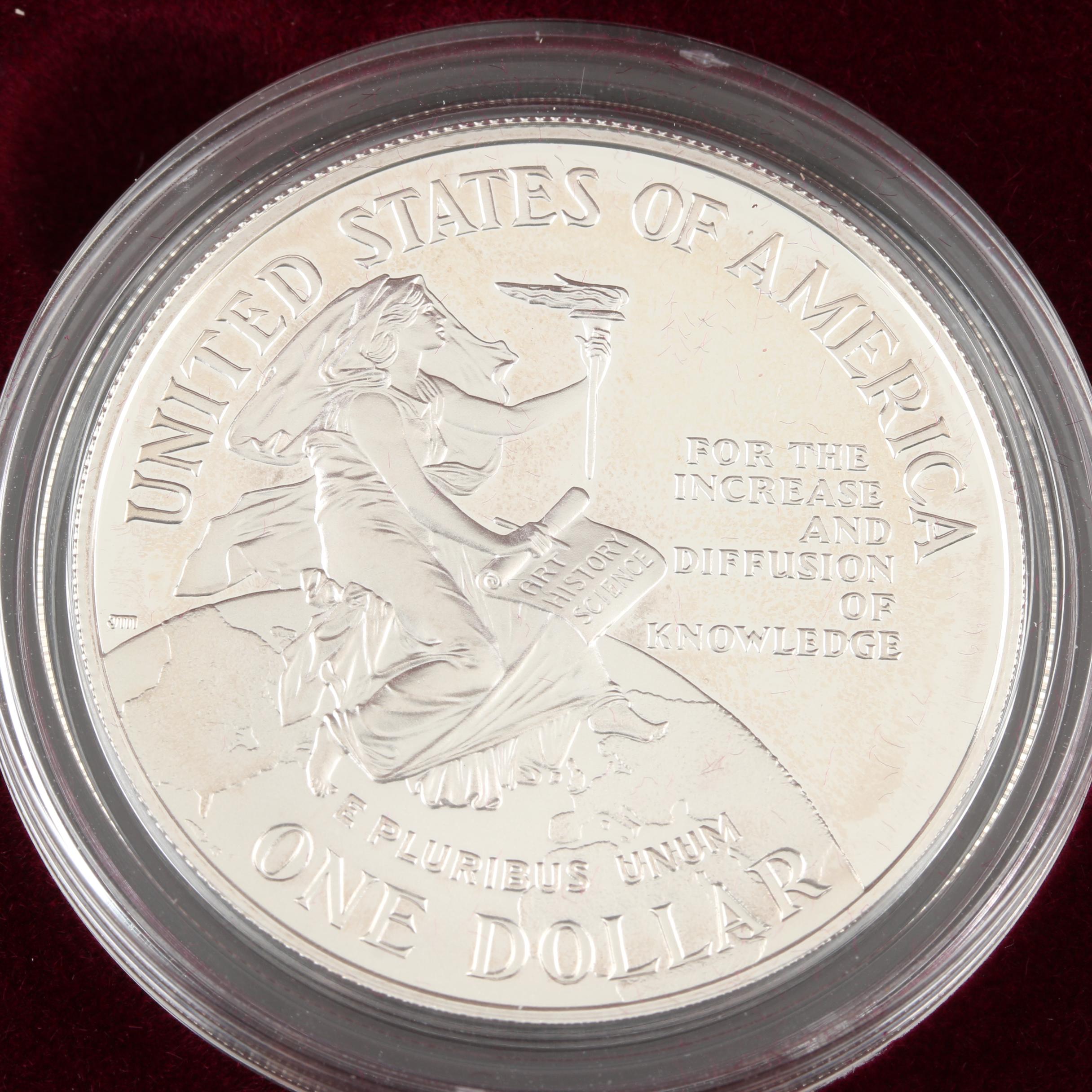 Smithsonian Institution 150th Anniversary Commemorative Gold and Silver Coin Set