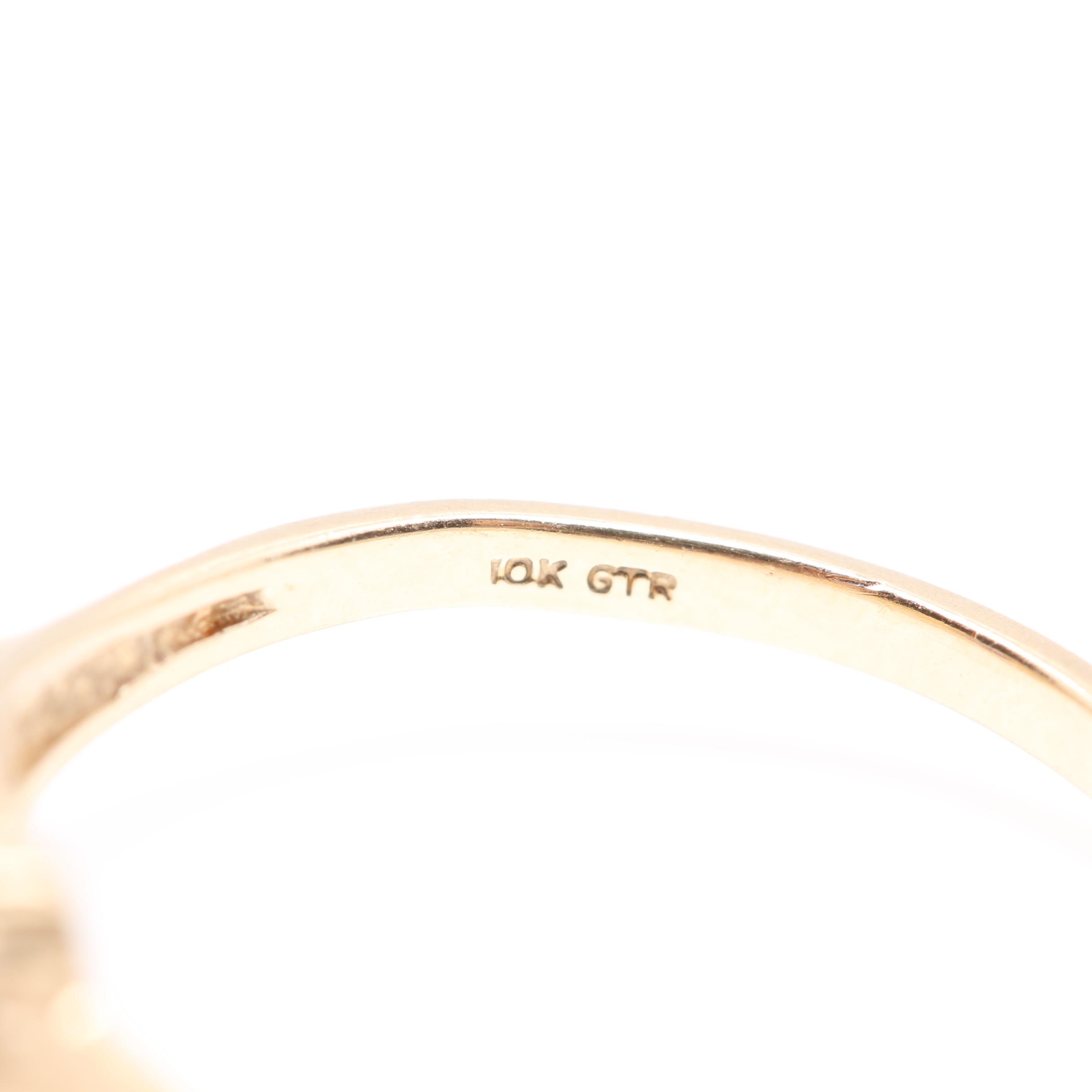 10K Yellow Gold Synthetic Ruby, Amethyst and Diamond Rings