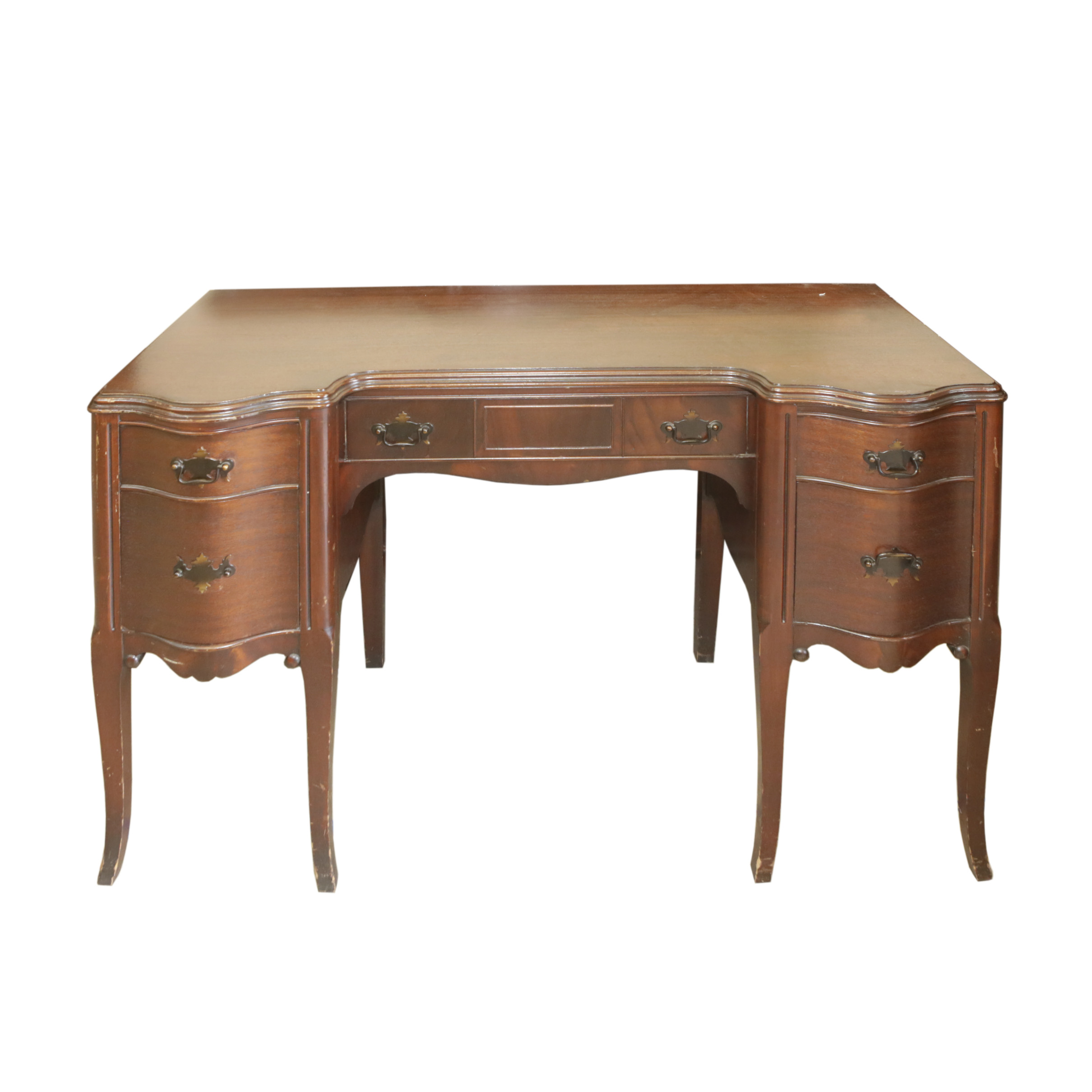 Vintage Mahogany-Finished Writing Desk