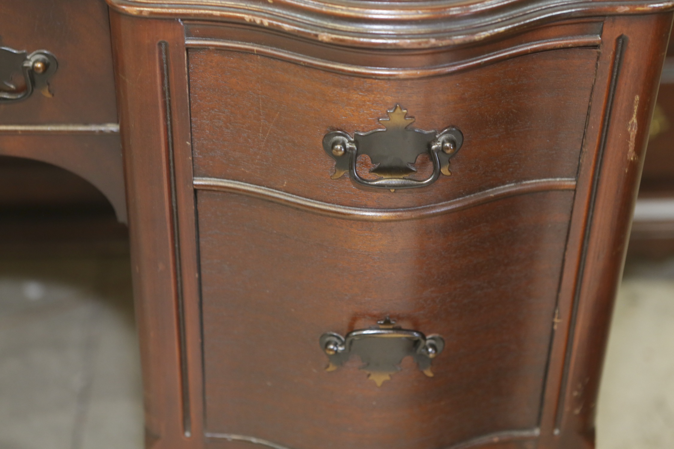 Vintage Mahogany-Finished Writing Desk