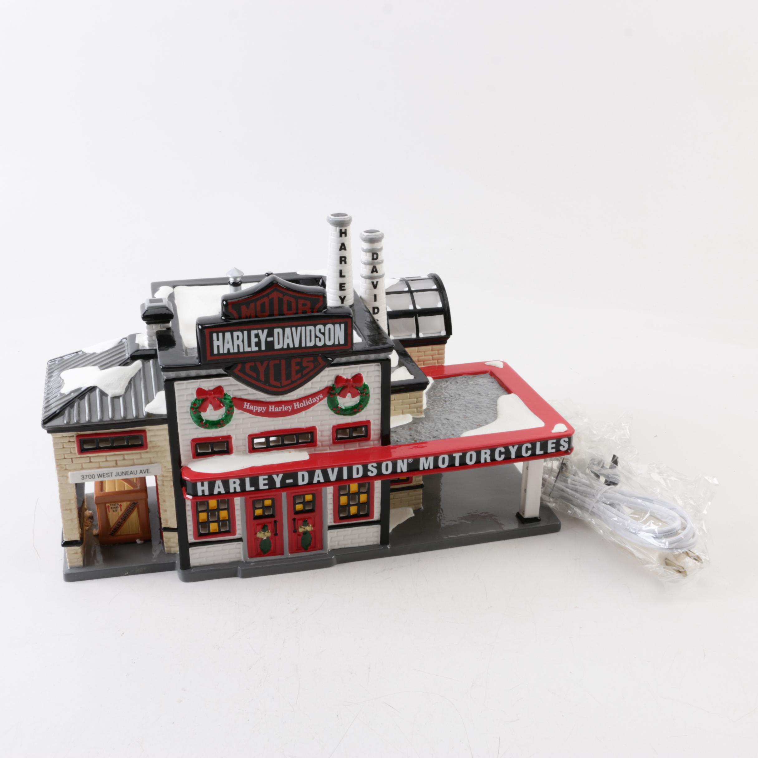 Department 56 "Harley-Davidson Manufacturing" Snow Village Building
