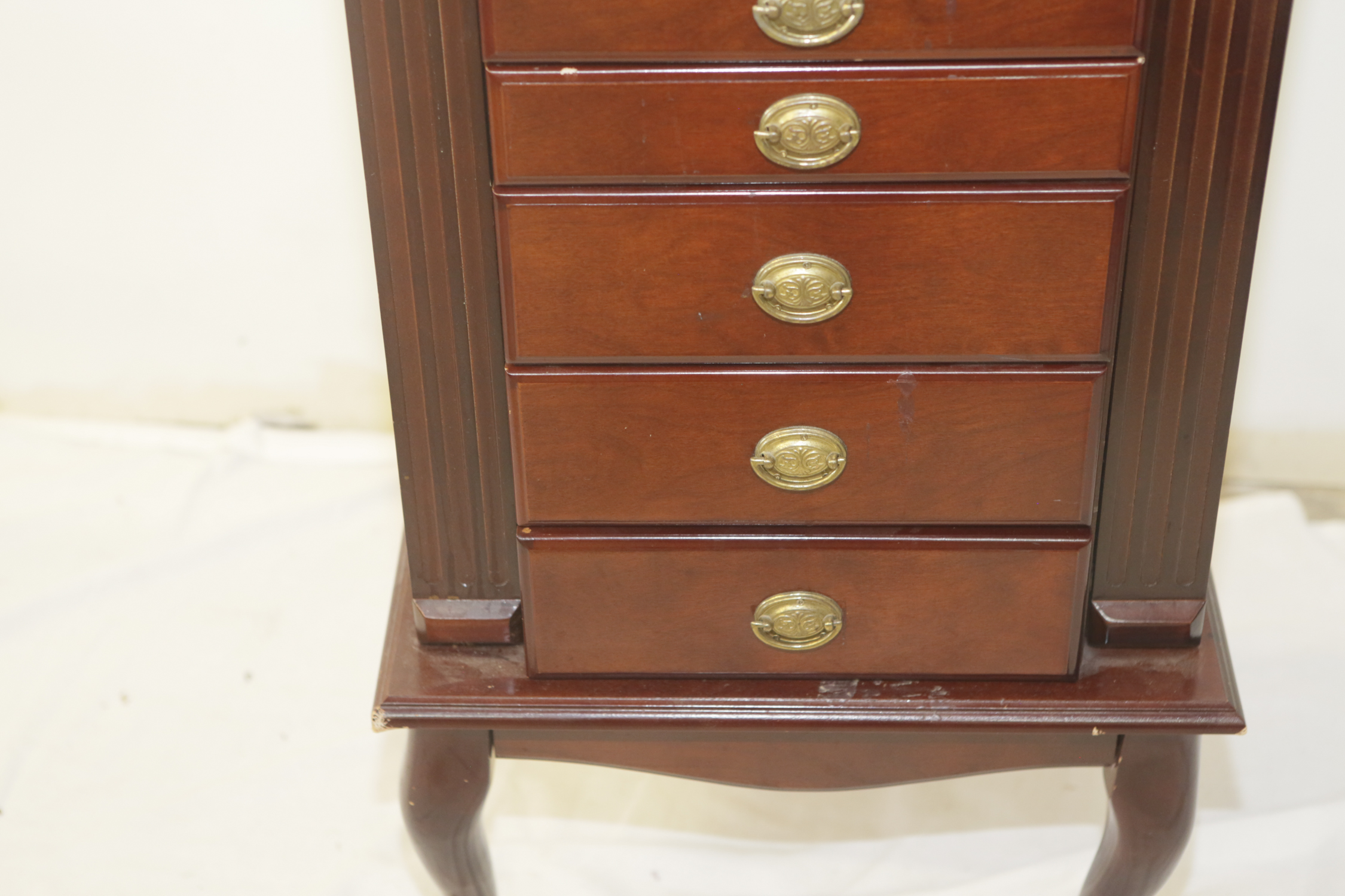 Standing Wooden Jewelry Cabinet