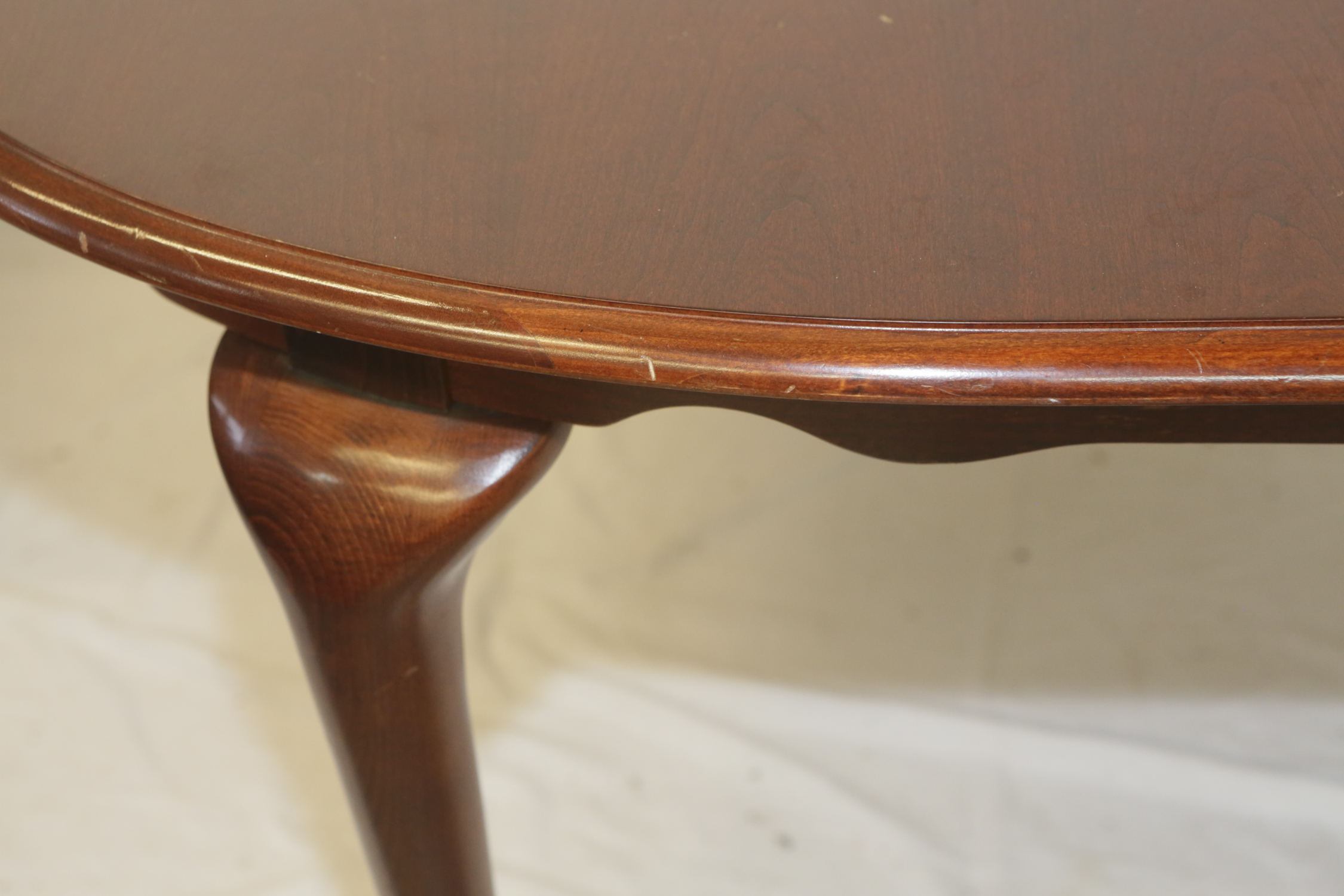 Vintage Queen Anne Style Dining Table