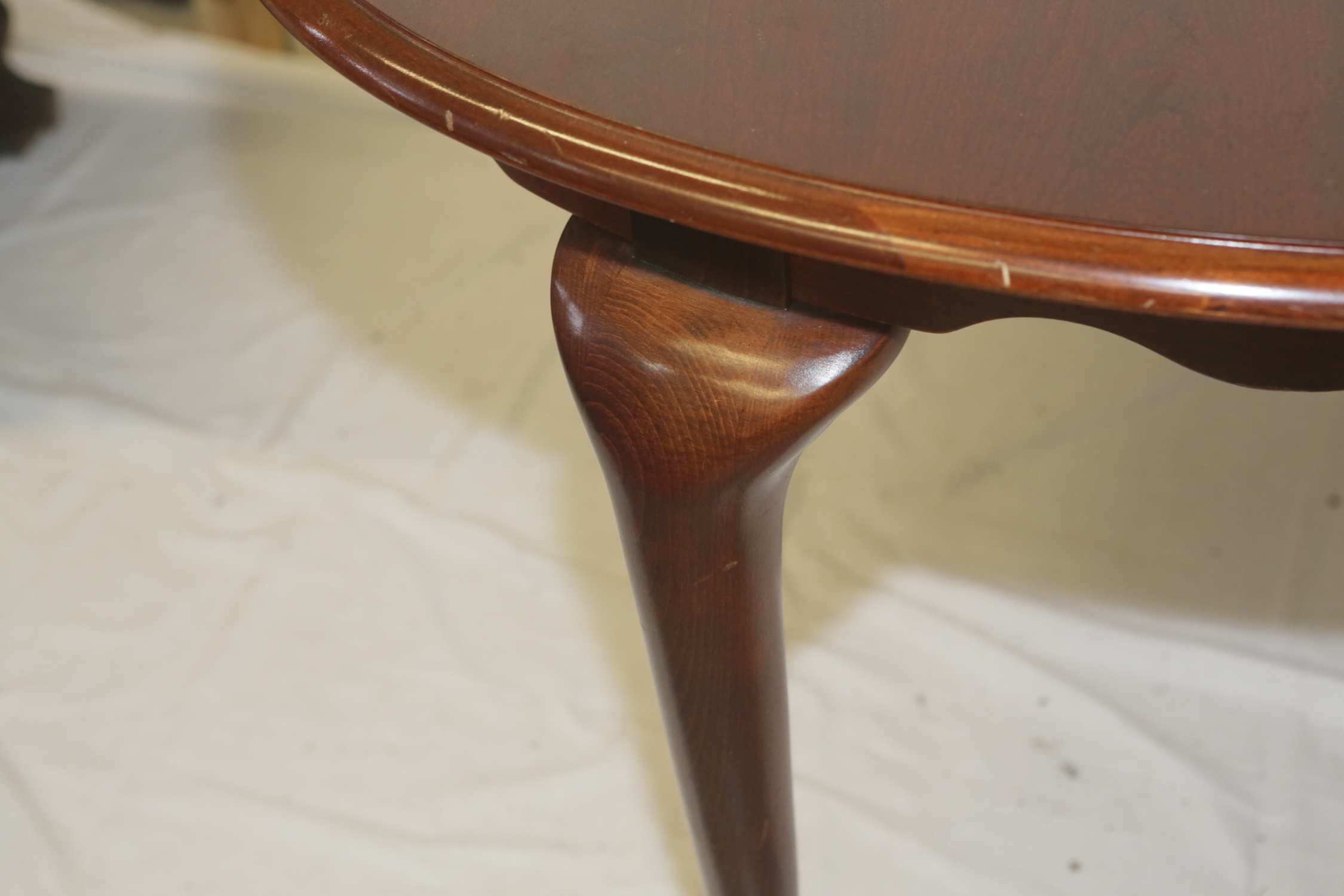 Vintage Queen Anne Style Dining Table