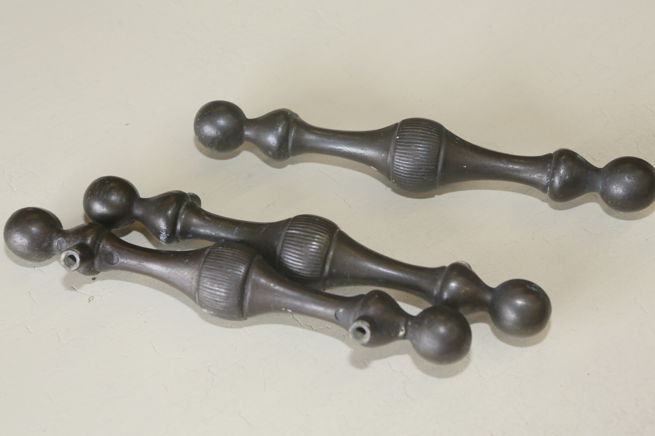 Cream-Finished Faux Bamboo Sideboard