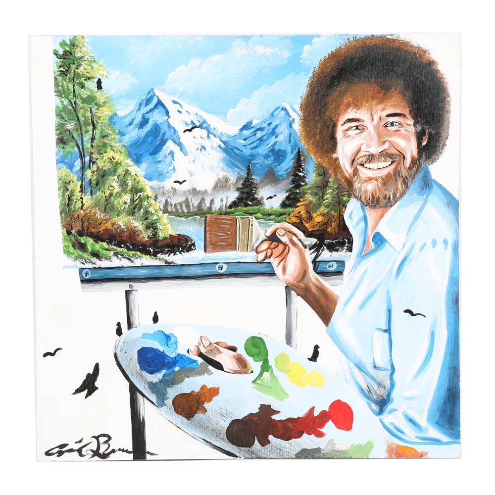 Acrylic Painting of Bob Ross