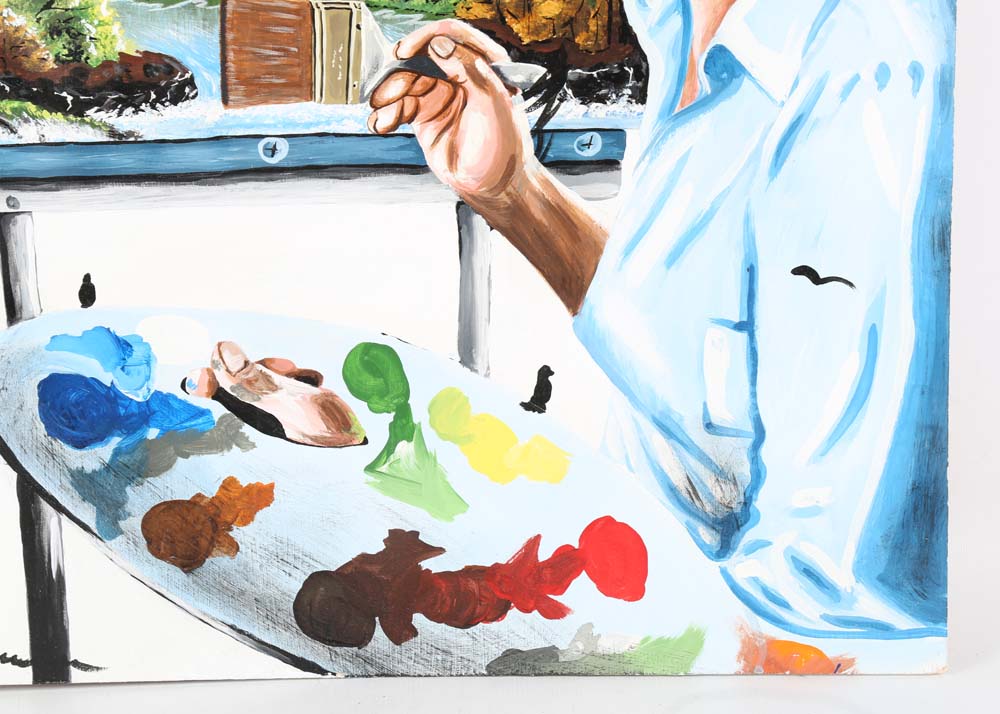 Acrylic Painting of Bob Ross