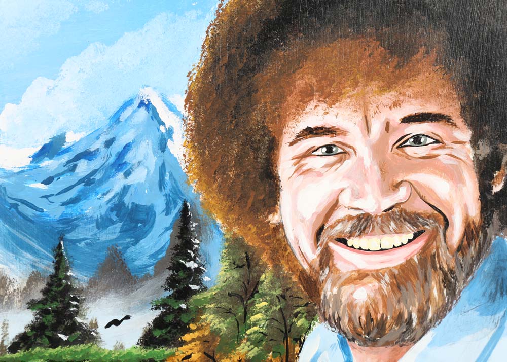 Acrylic Painting of Bob Ross