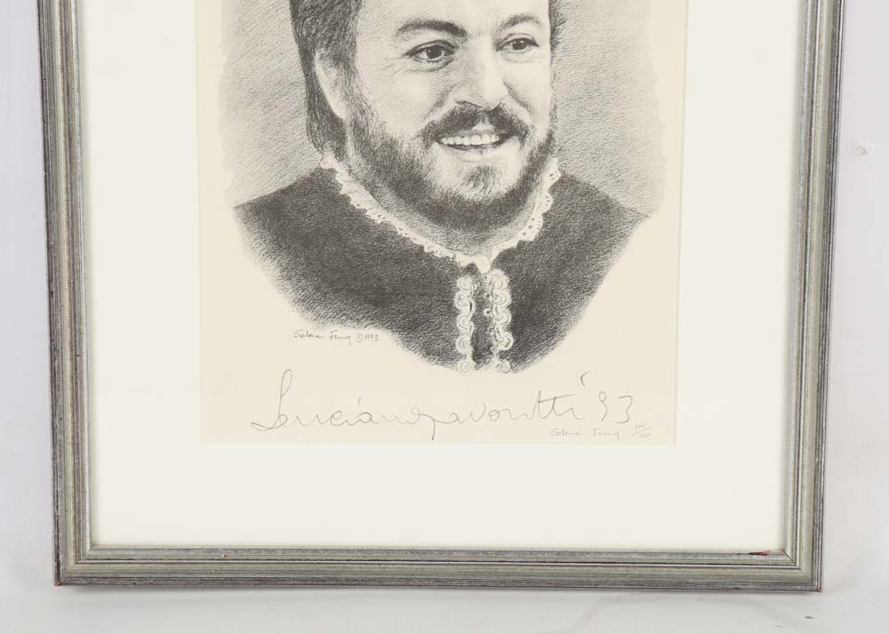 Selene Fung Lithograph "Luciano Pavarotti"