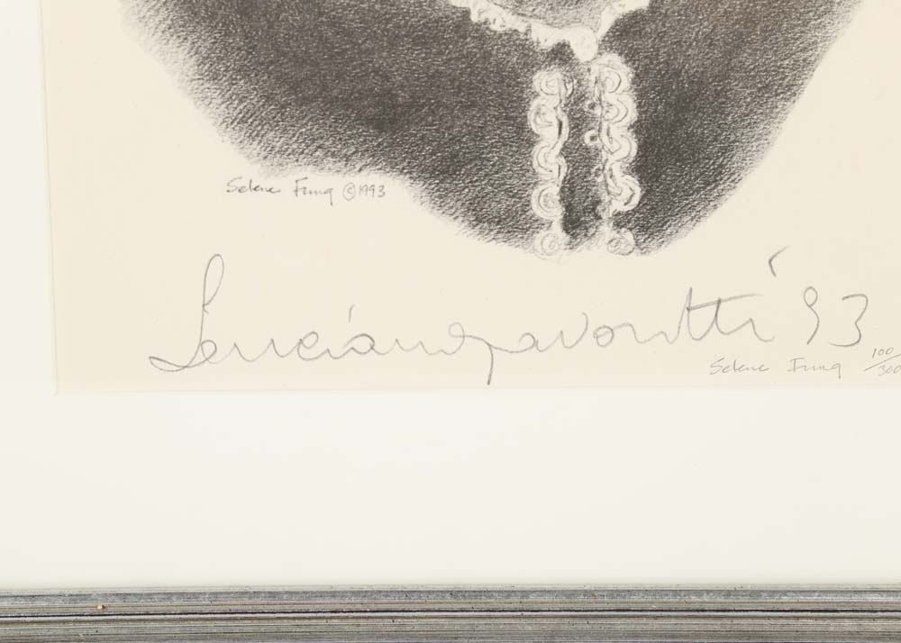 Selene Fung Lithograph "Luciano Pavarotti"