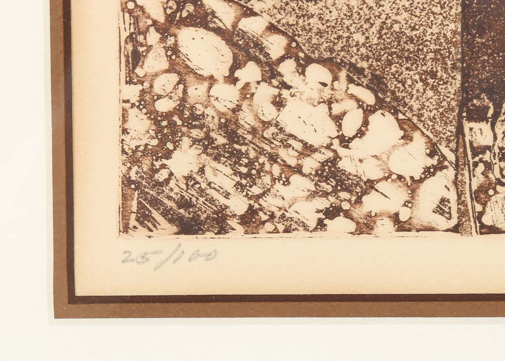 Norman Thomas Etching "Les Miserables"