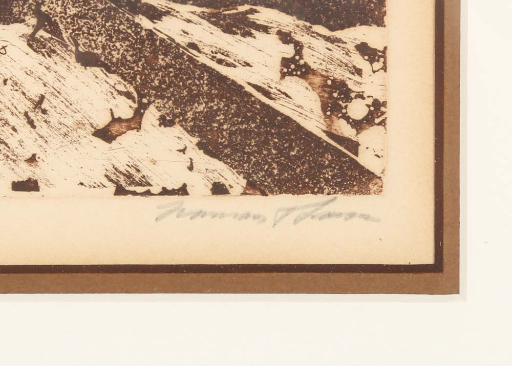 Norman Thomas Etching "Les Miserables"