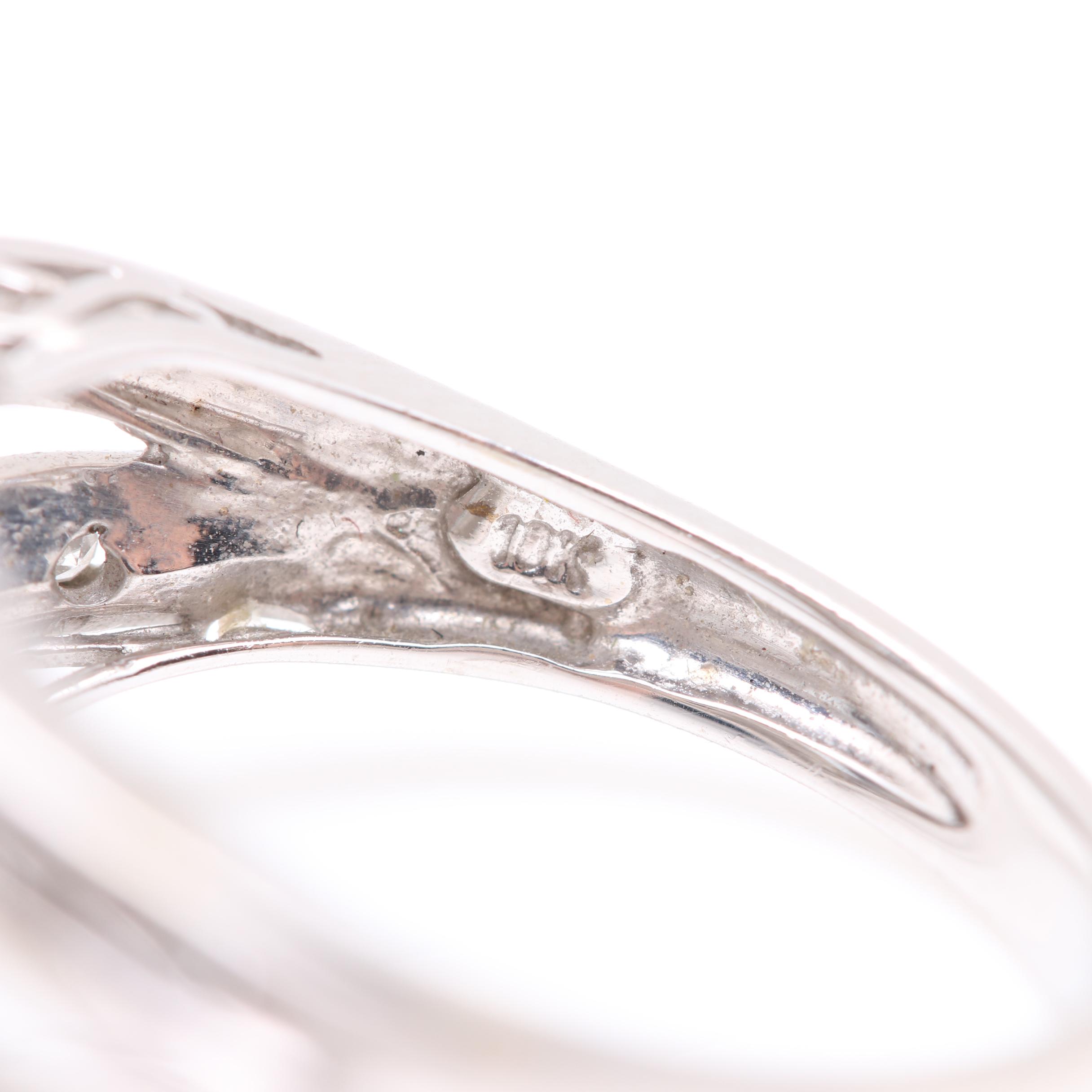 10K White Gold Aquamarine, Diamond, and Garnet Jewelry Selection