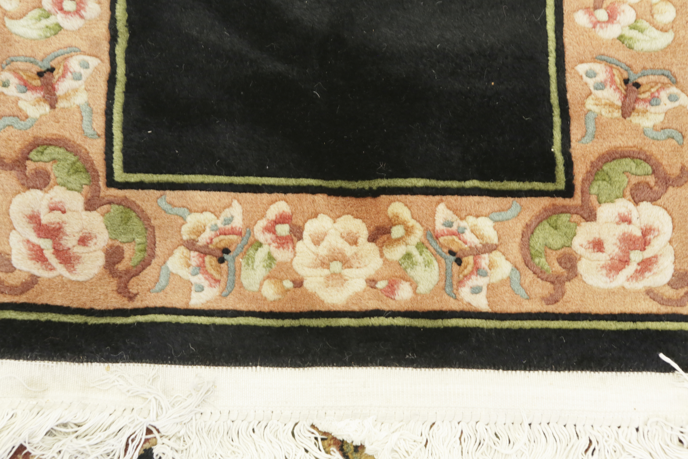 Hand-Knotted and Carved Chinese-Style Carpet Runner