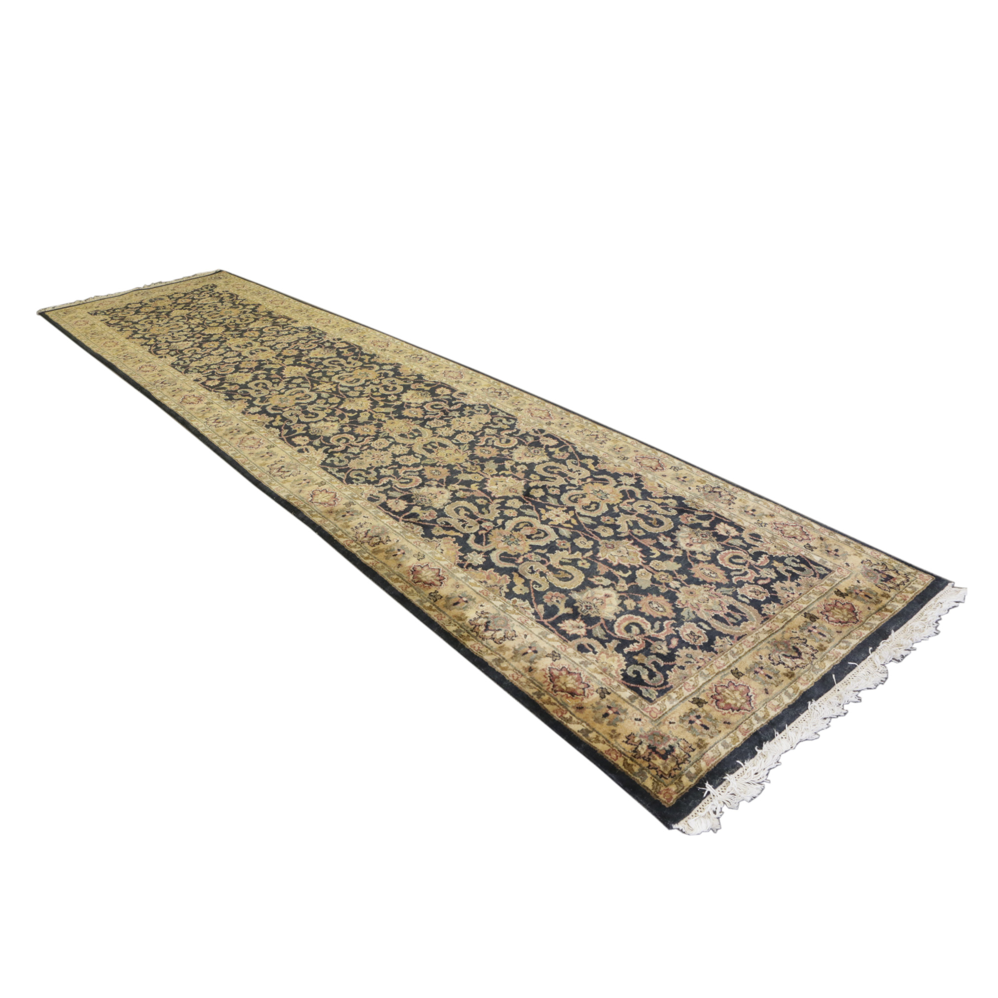 Hand-Knotted Indo-Persian Carpet Runner