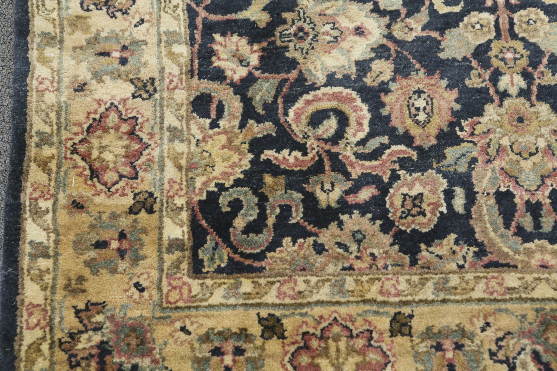 Hand-Knotted Indo-Persian Carpet Runner