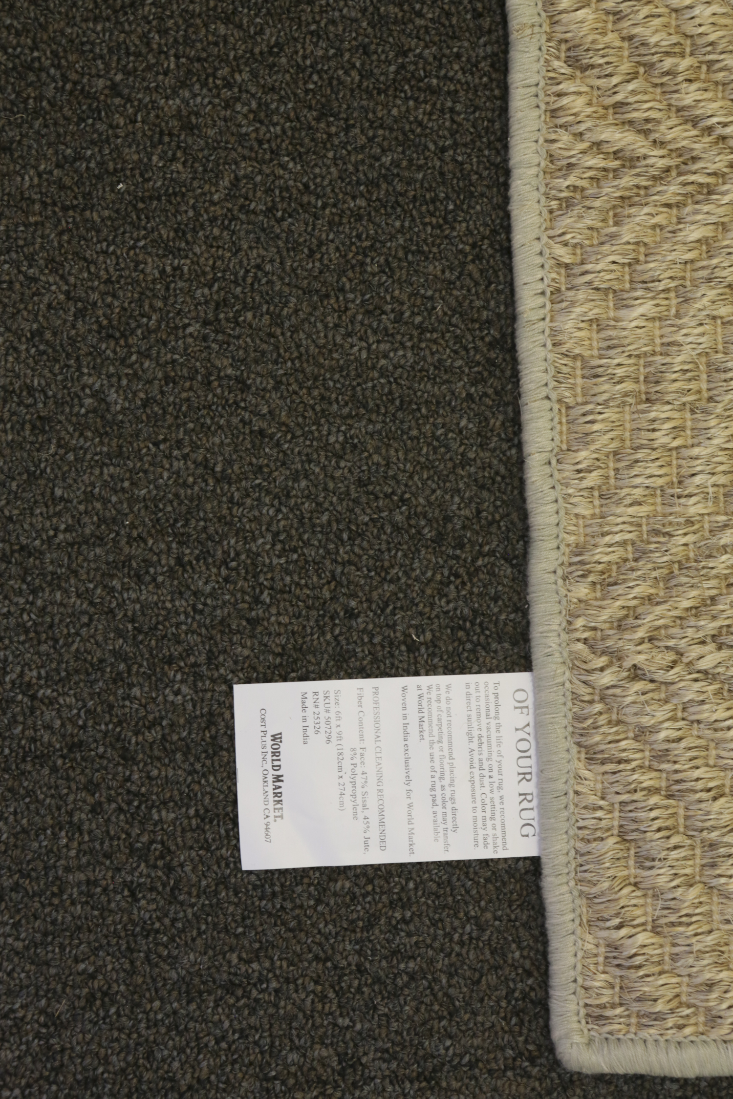 Contemporary Jute Area Rug from World Market