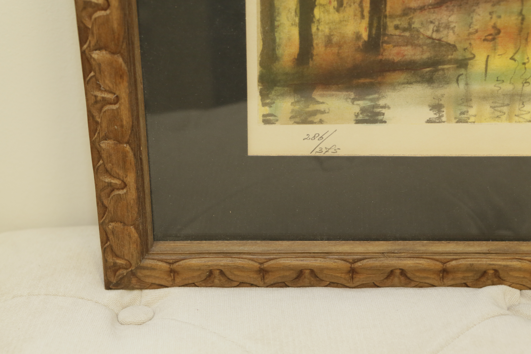 Rivera Circa 1970s Lithograph of Autumn Wooded Landscape