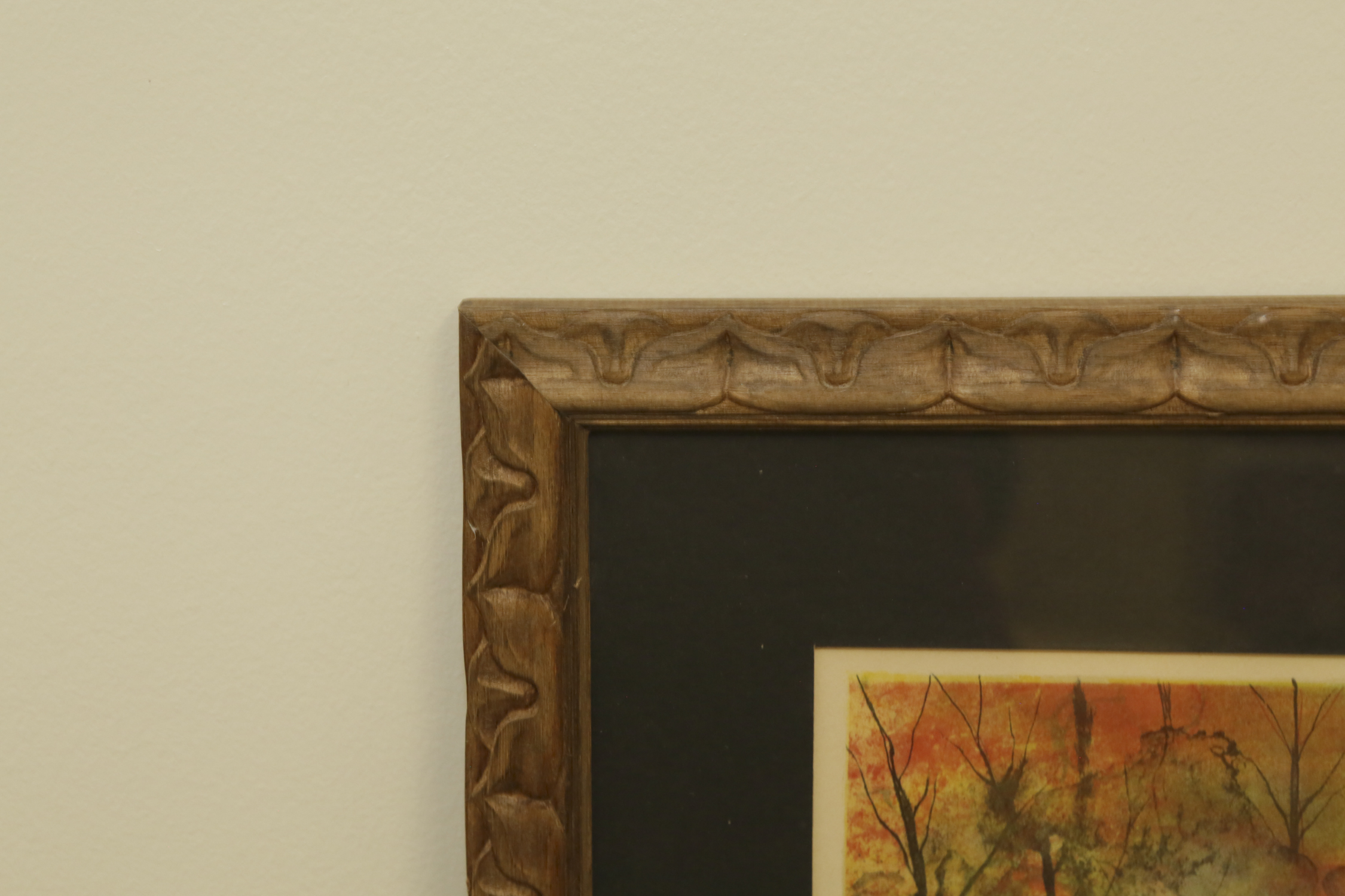 Rivera Circa 1970s Lithograph of Autumn Wooded Landscape