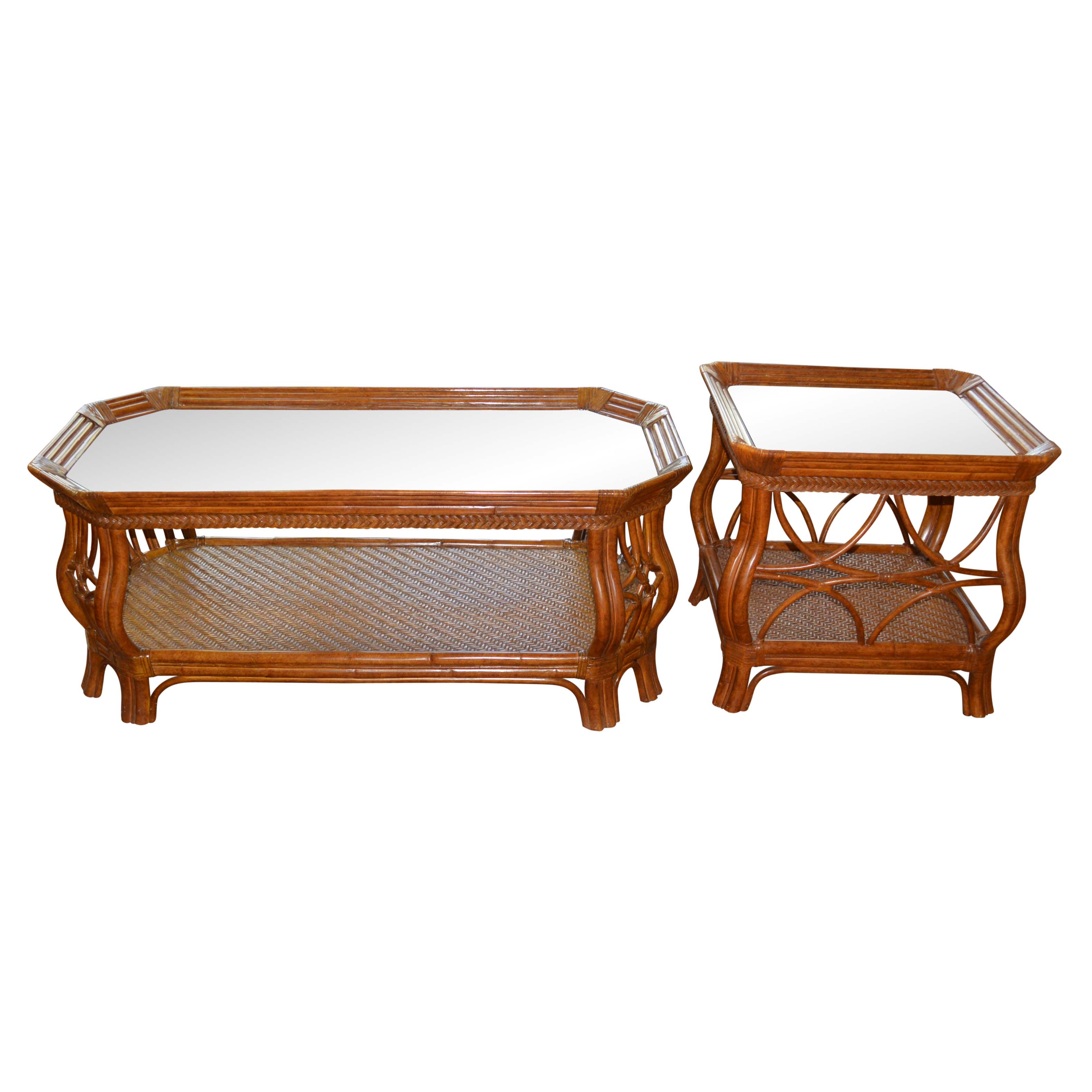 Glass Top Coffee Table and End Table