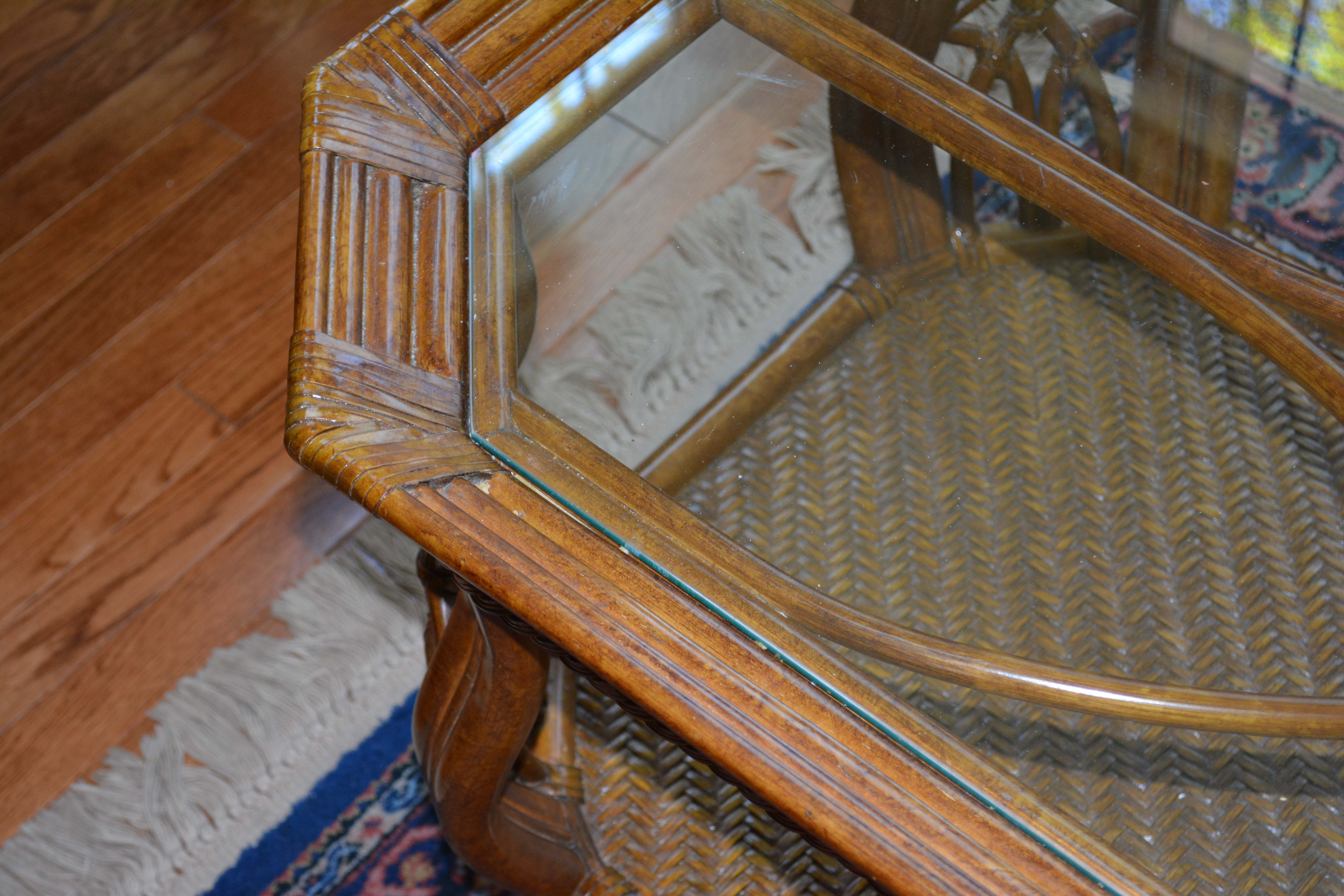 Glass Top Coffee Table and End Table