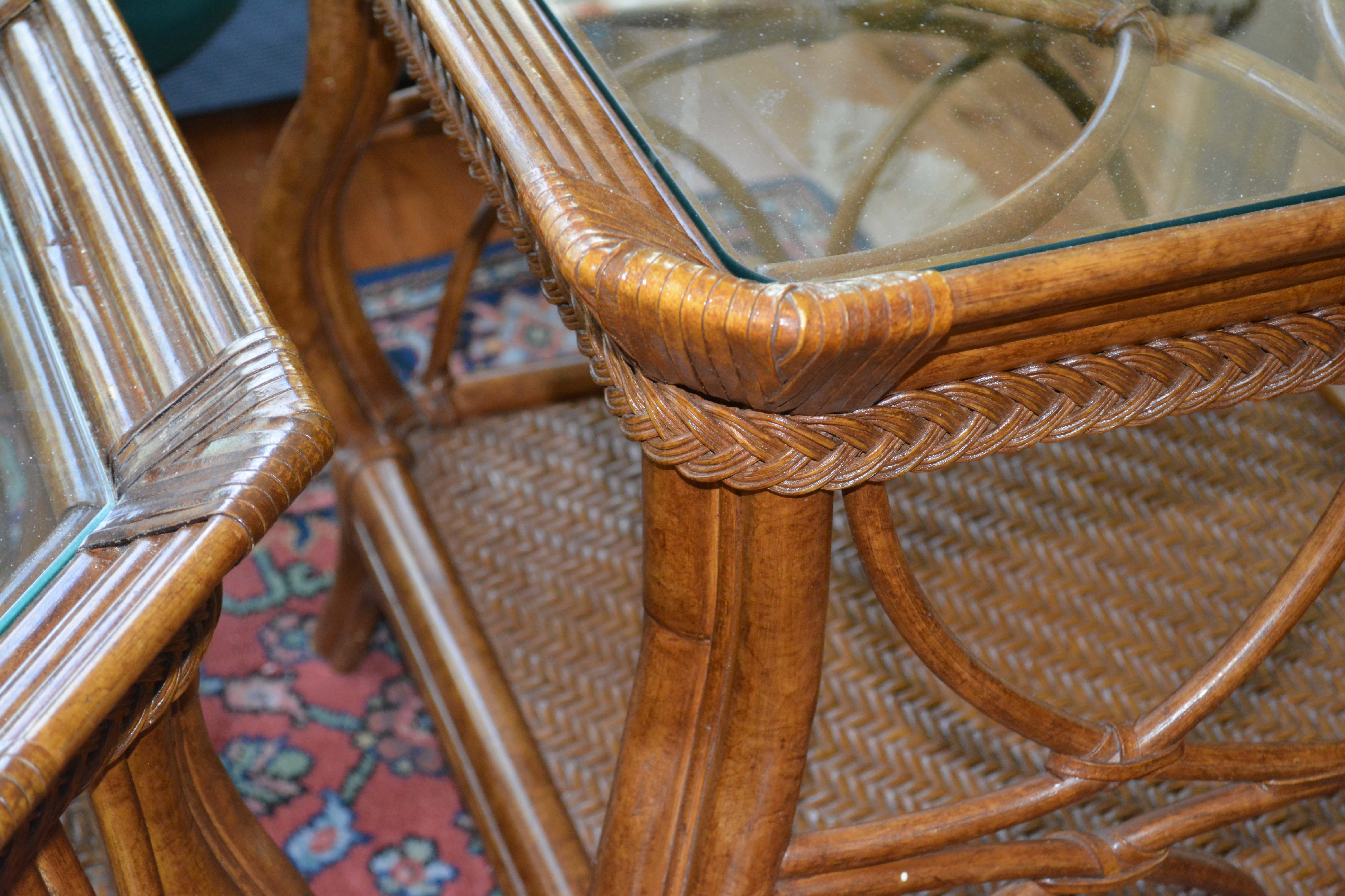 Glass Top Coffee Table and End Table