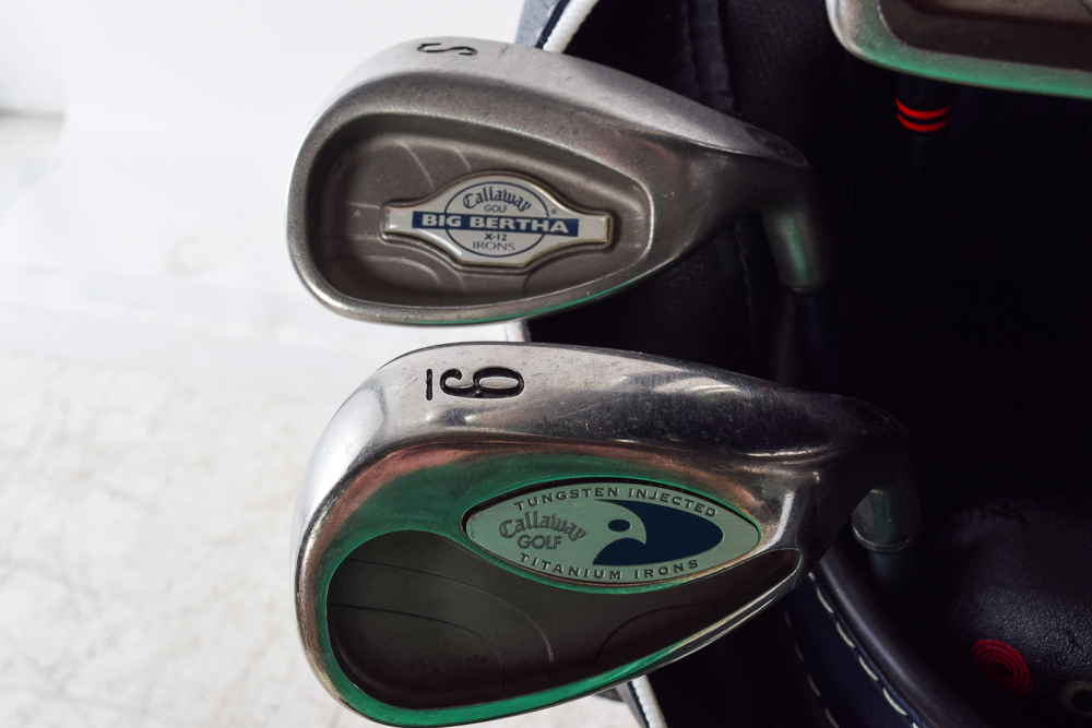 Golf Club Set Featuring Callaway in Leather Disney Golf Bag