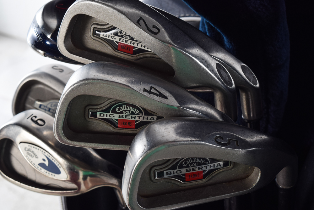 Golf Club Set Featuring Callaway in Leather Disney Golf Bag