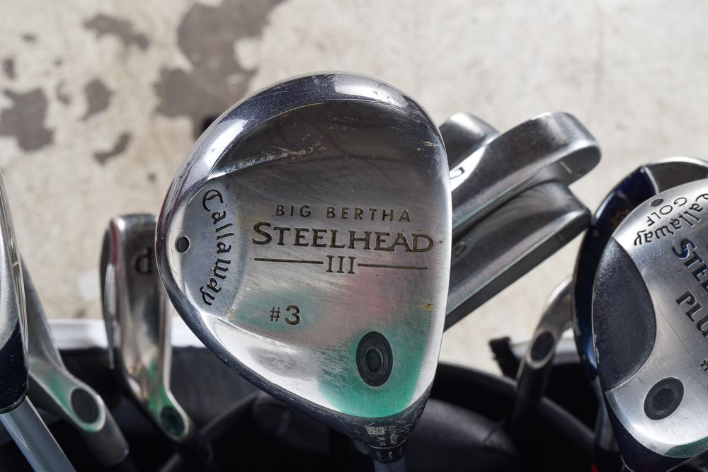 Golf Club Set Featuring Callaway in Leather Disney Golf Bag