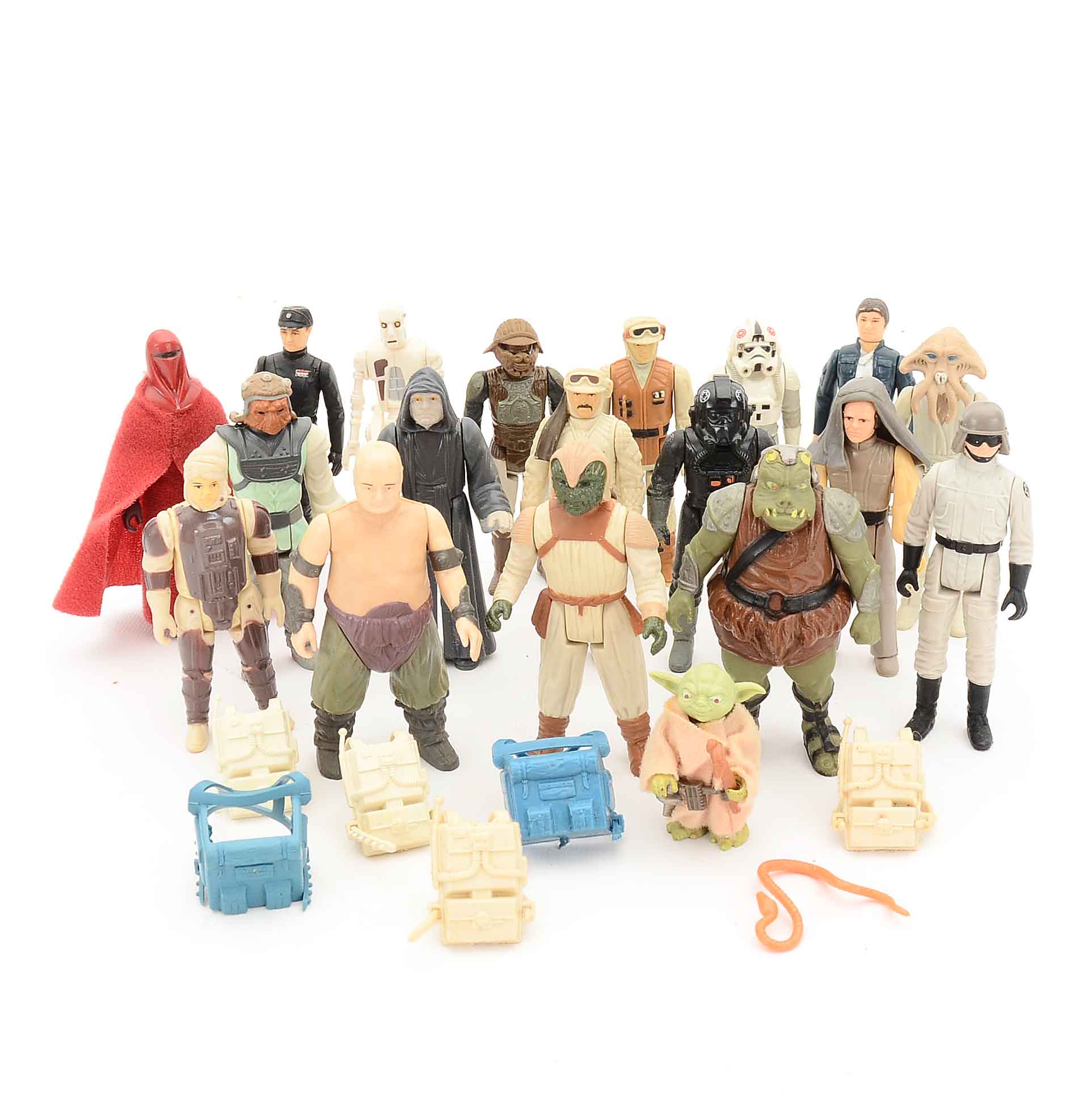 1980s Kenner Star Wars Action Figures Including Han Solo and Yoda