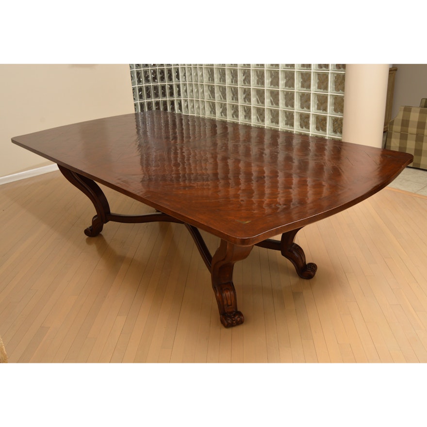 "Palladio" Waxed Cherry Dining Table by Emanuel Morez