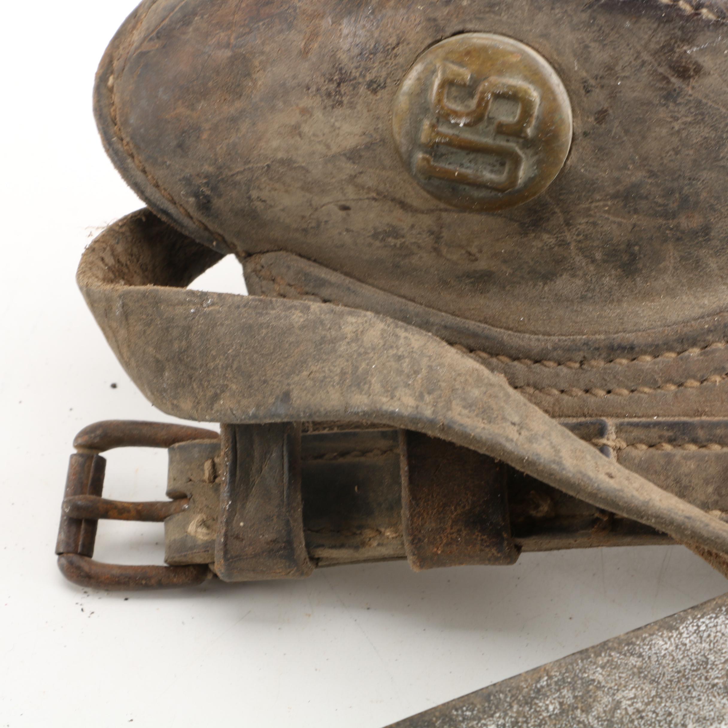 Vintage Equestrian Bridle with Civil War Style Rosettes