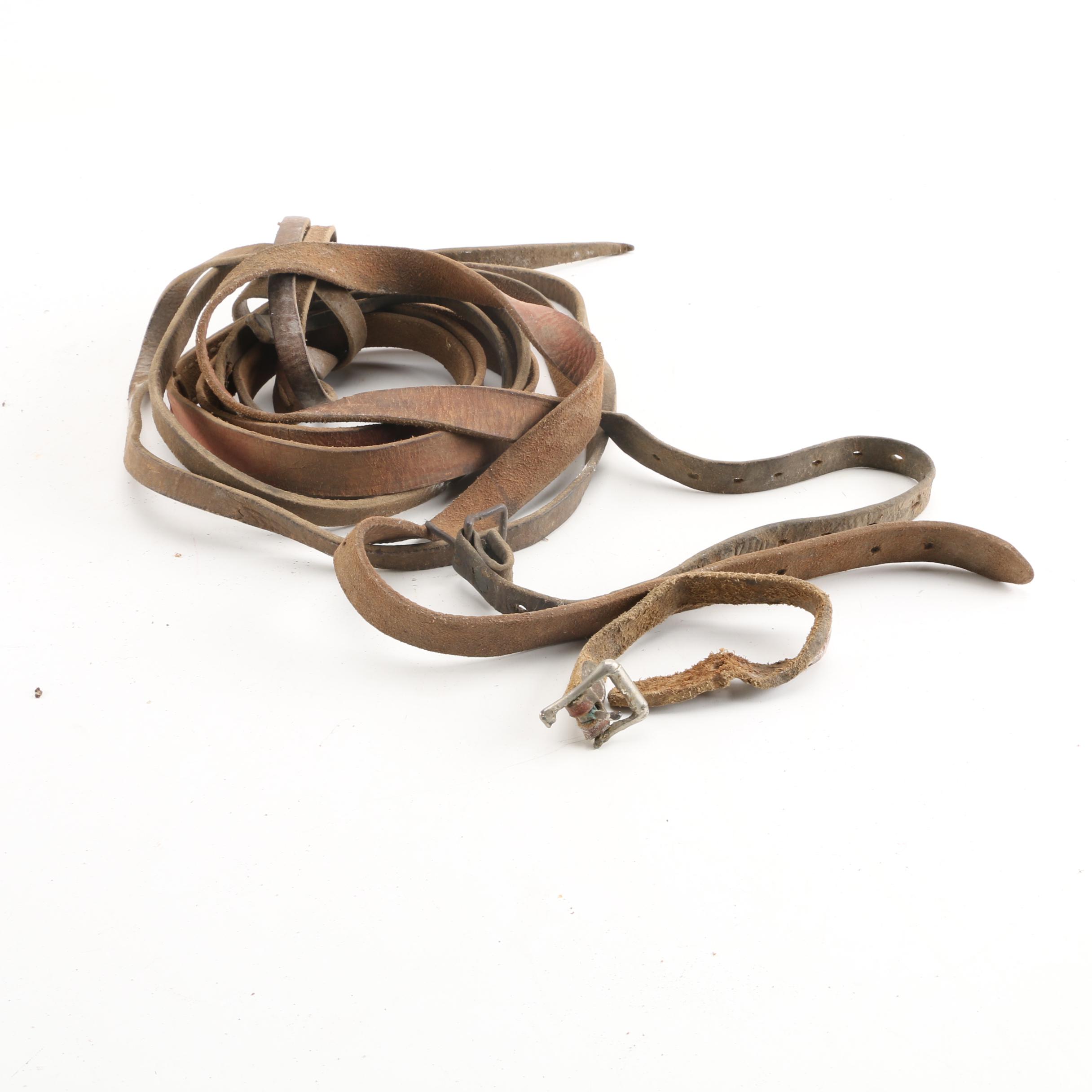 Vintage Equestrian Bridle with Civil War Style Rosettes