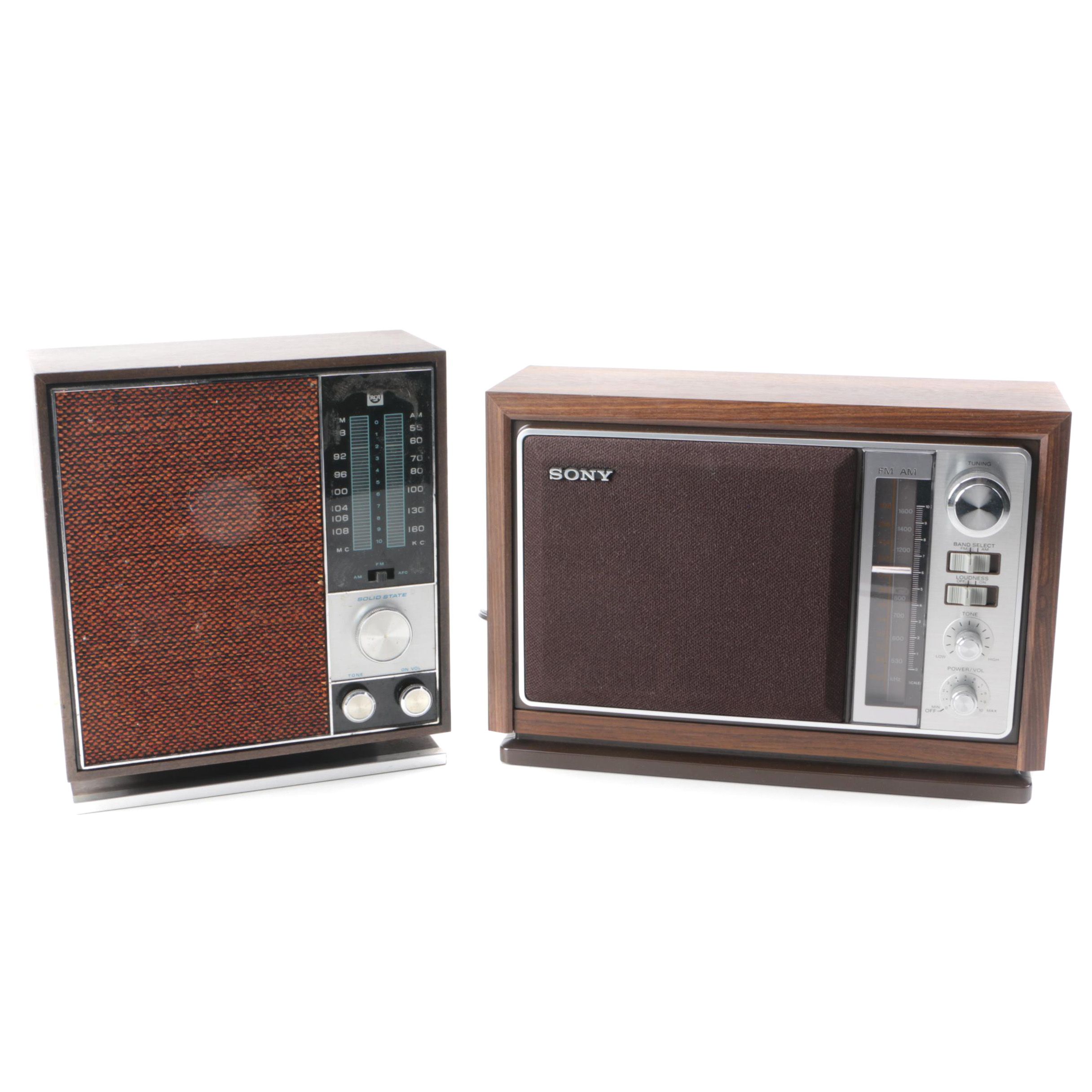 Sony ICF-9740W and RCA RLC40W Radios