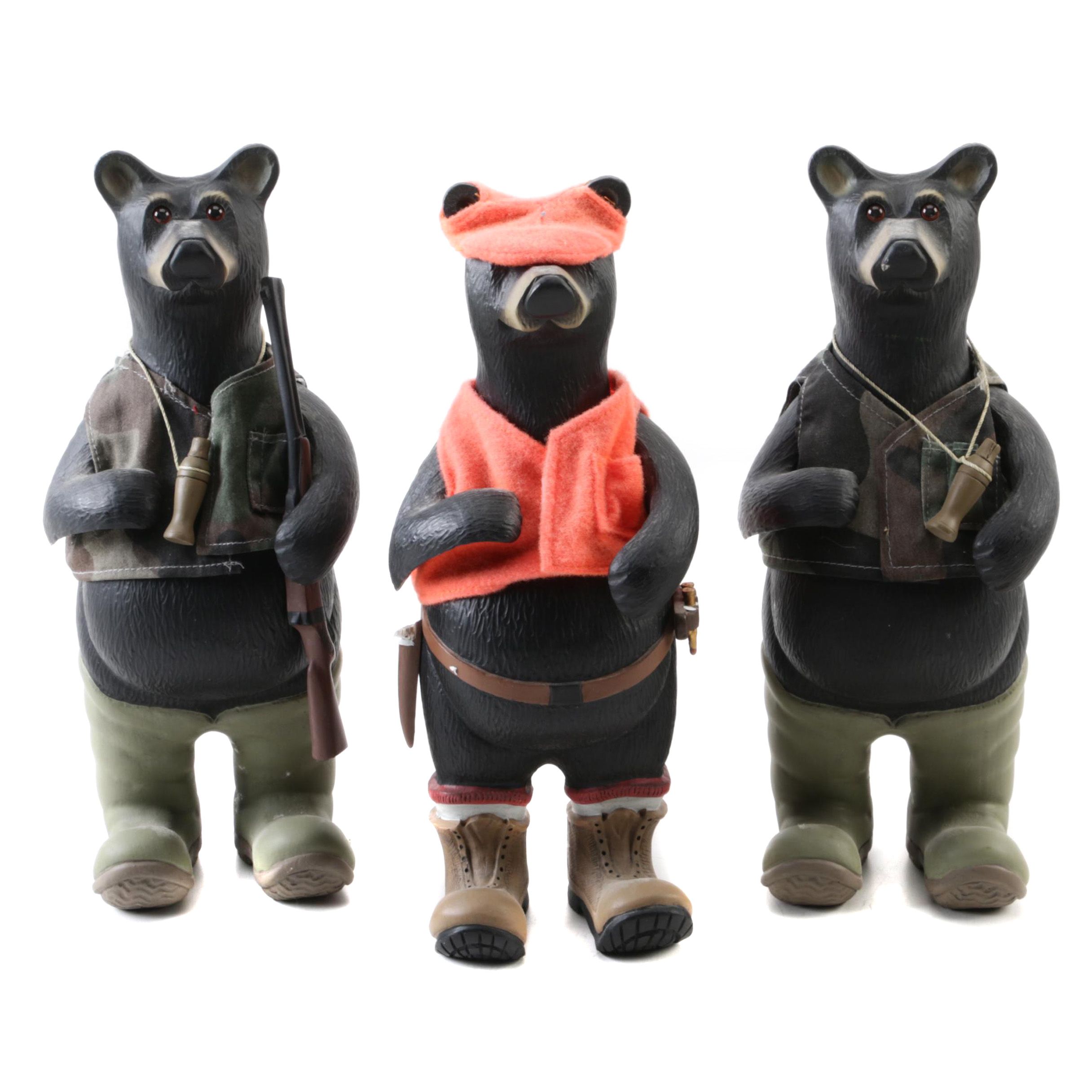 The Hadley Collection Hunting Bear Figurines