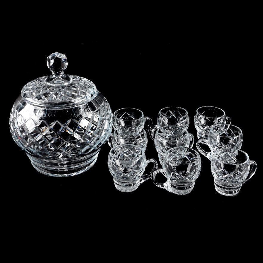 Crystal Punch Bowl Set