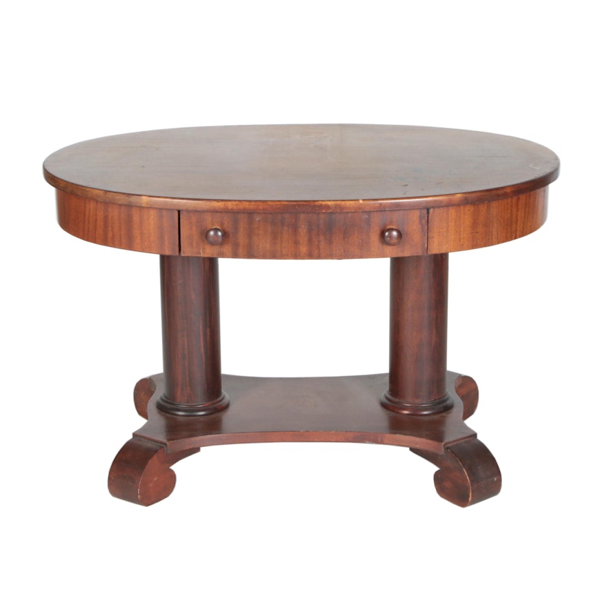 Vintage Mahogany American Empire Style Accent Table