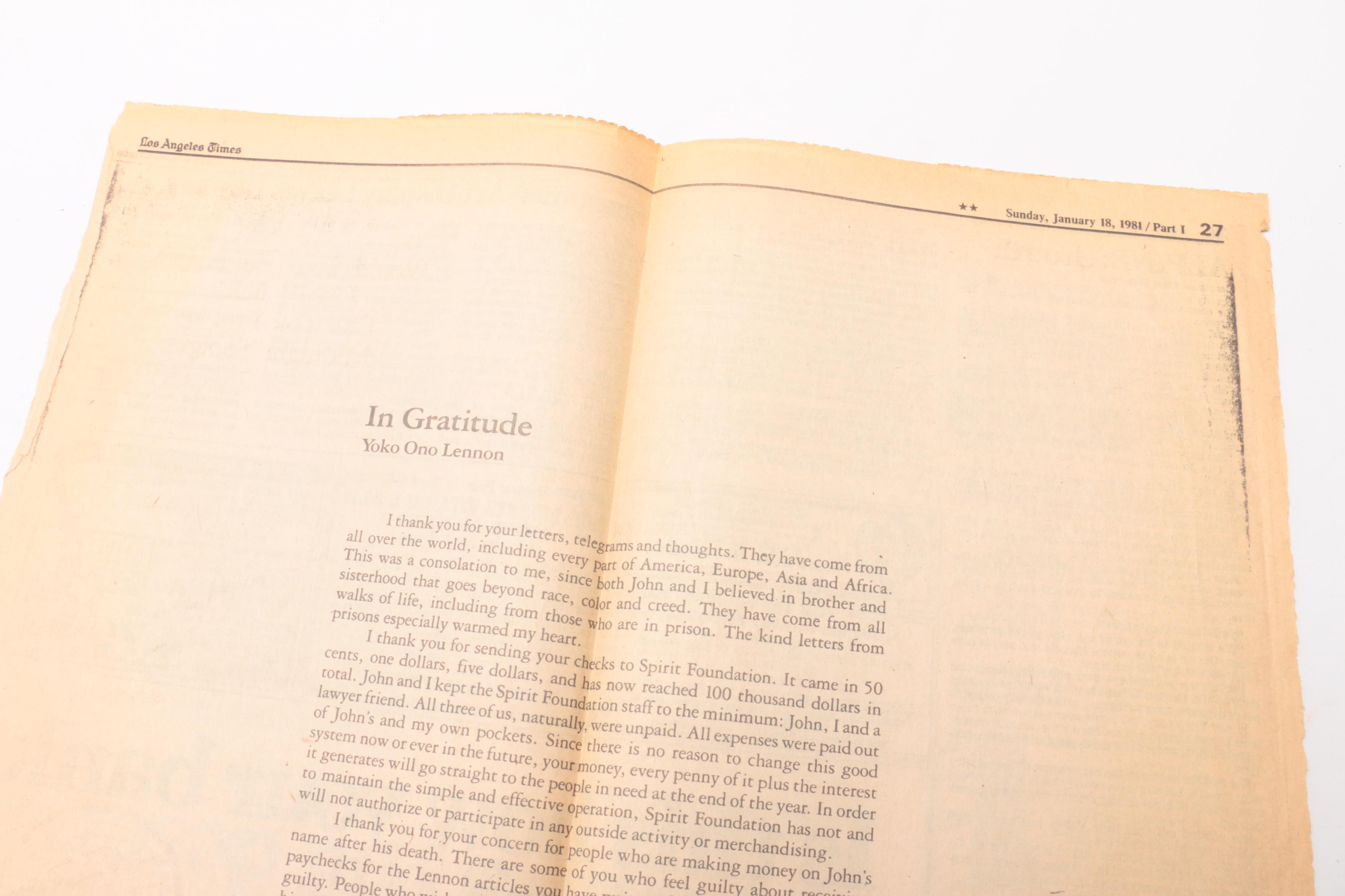 Vintage John Lennon Magazines