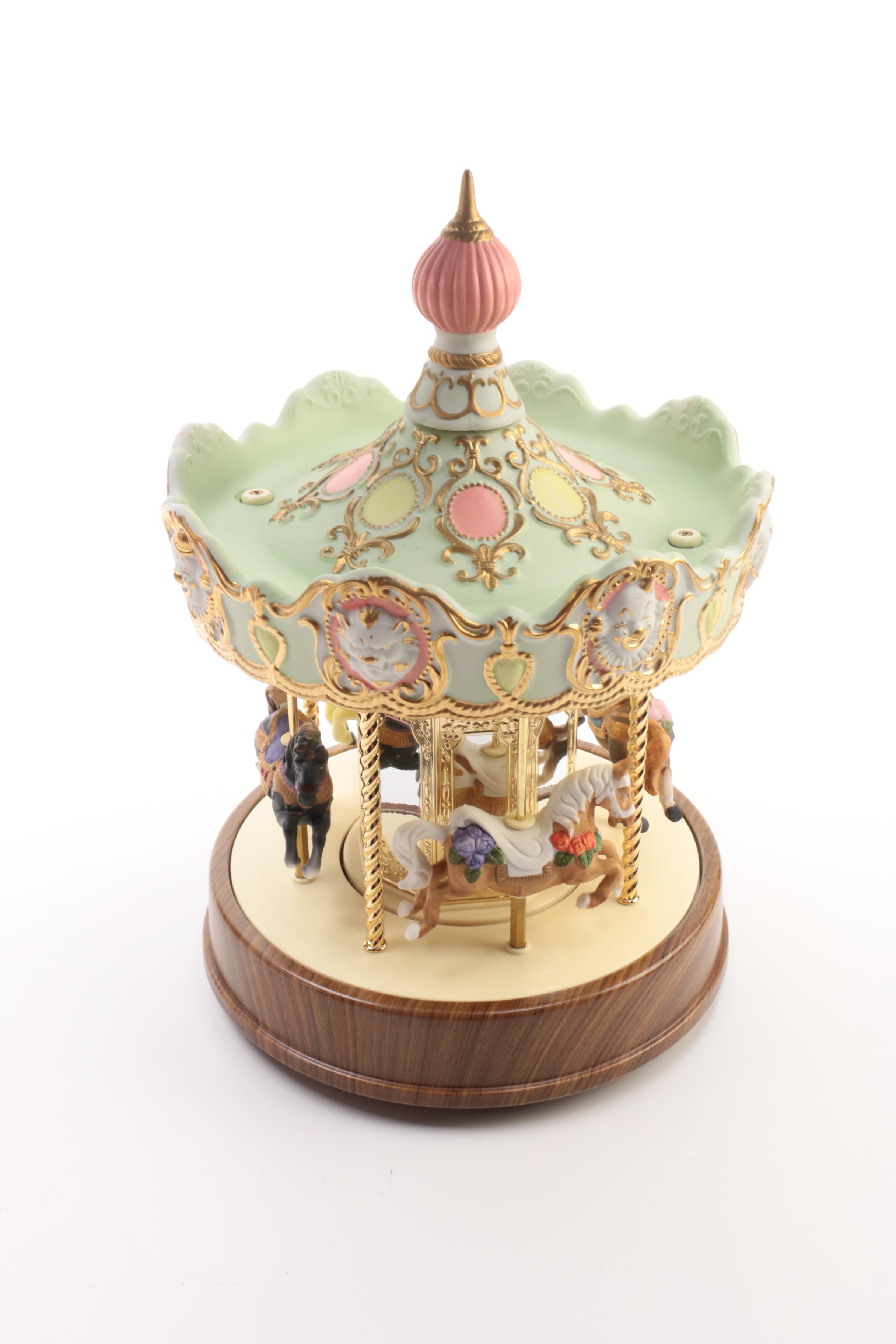 Melody in Motion "Victoria Park" Musical Carousel Figurine