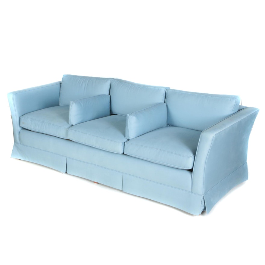 Blue Upholstered Sofa