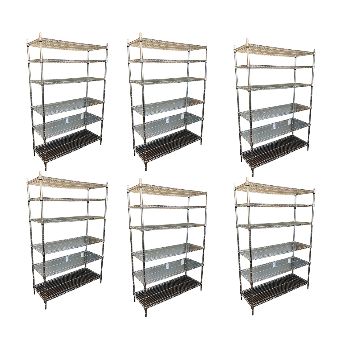 Metal Six Shelf Bakers Racks by NSF