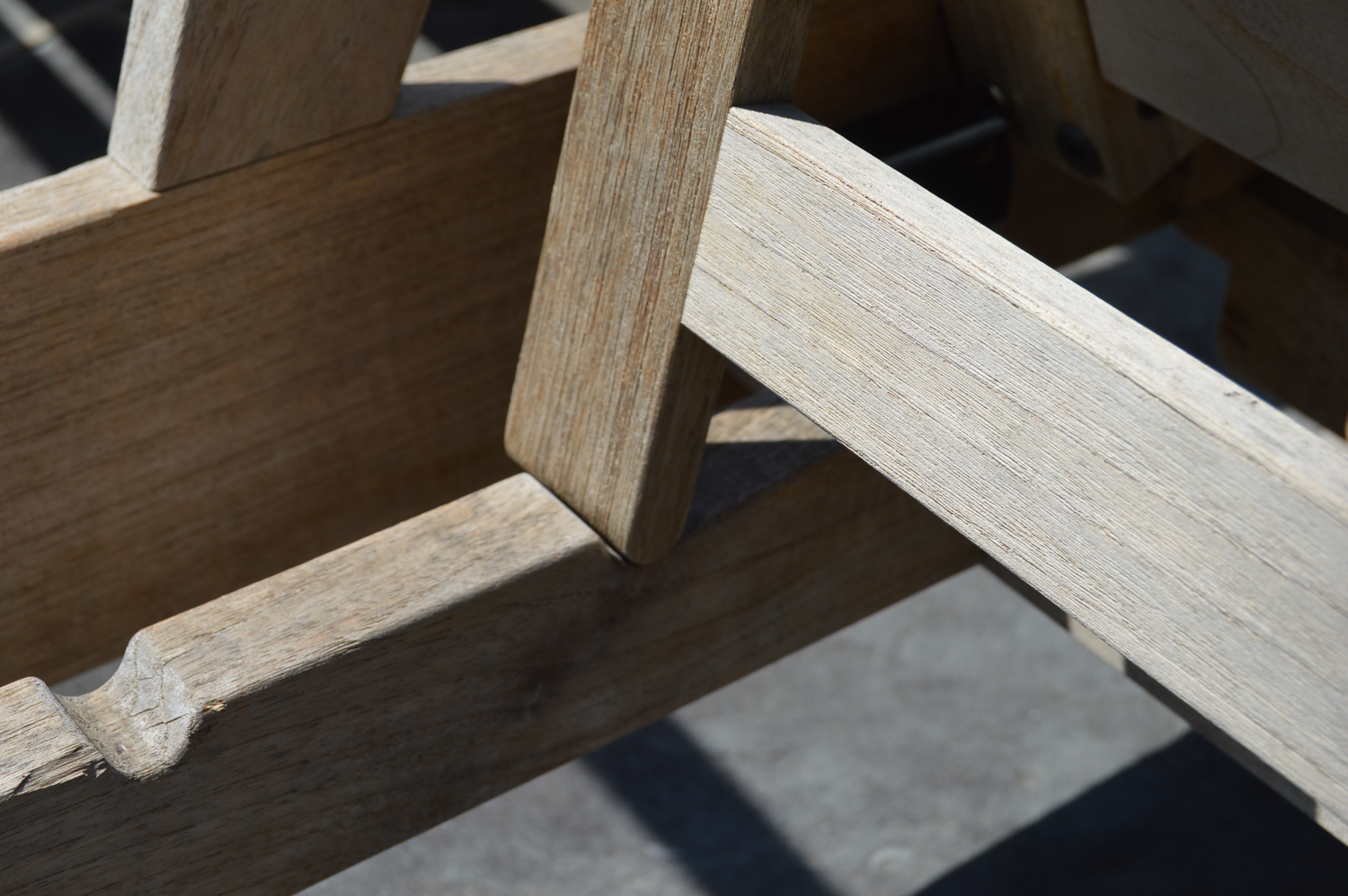 Pair of Smith & Hawken Teak Patio Lounge Chairs