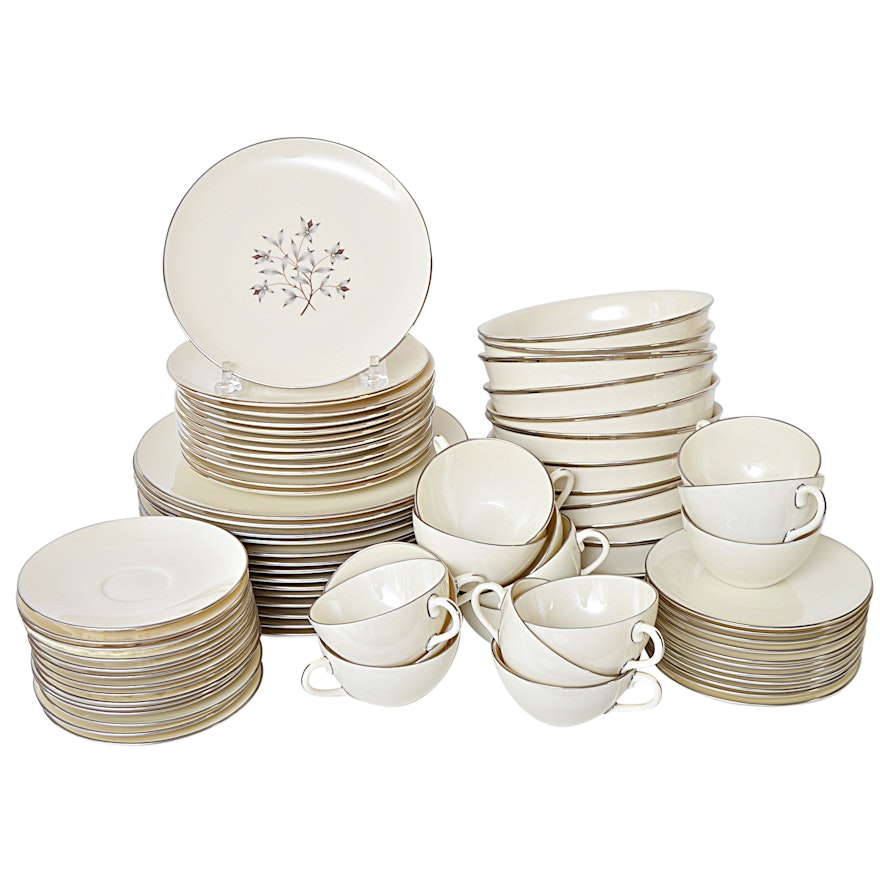 Set of Lenox Olympia, Solitaire and Princess Porcelain Dinnerware