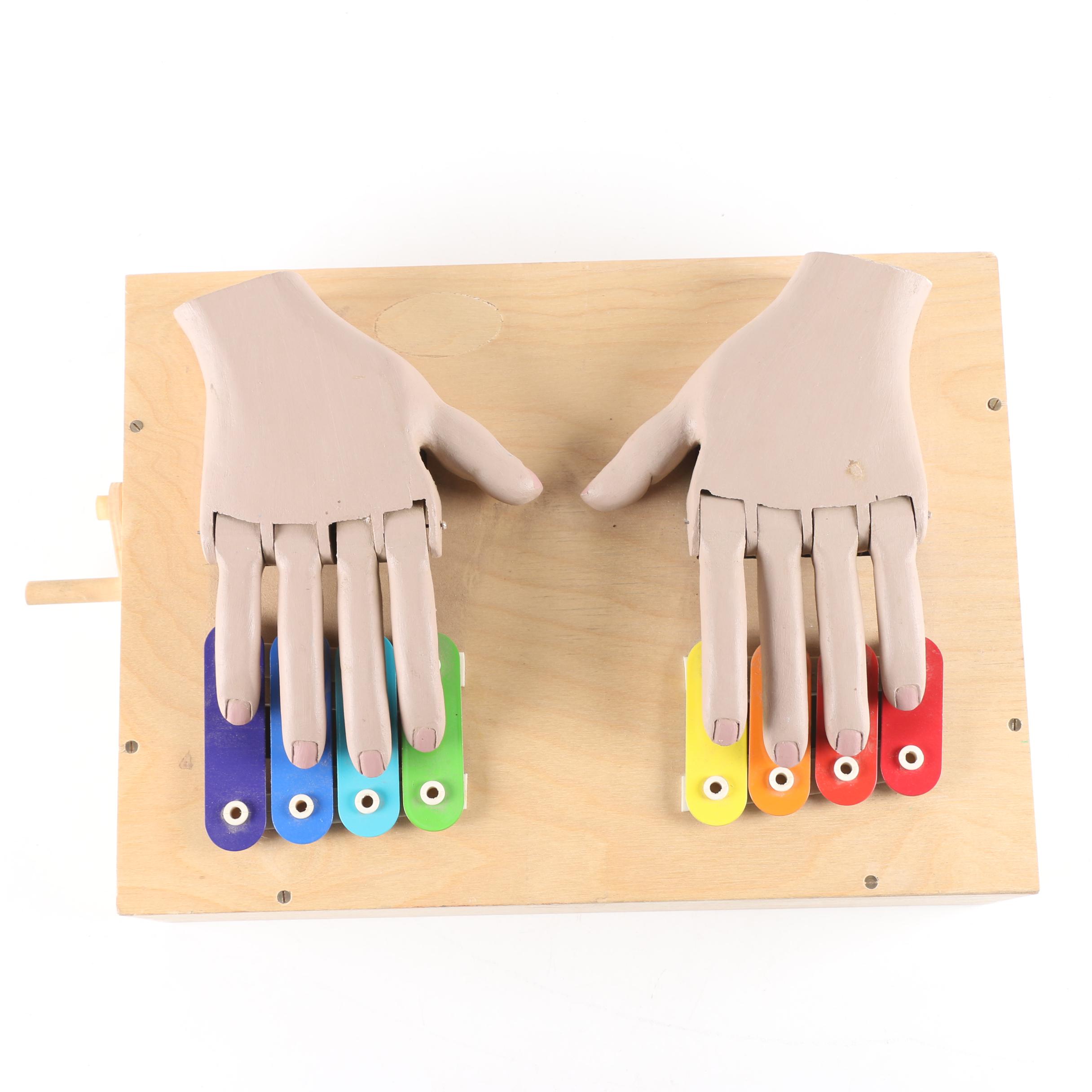 Folk Art Style Kinetic Piano Sculpture